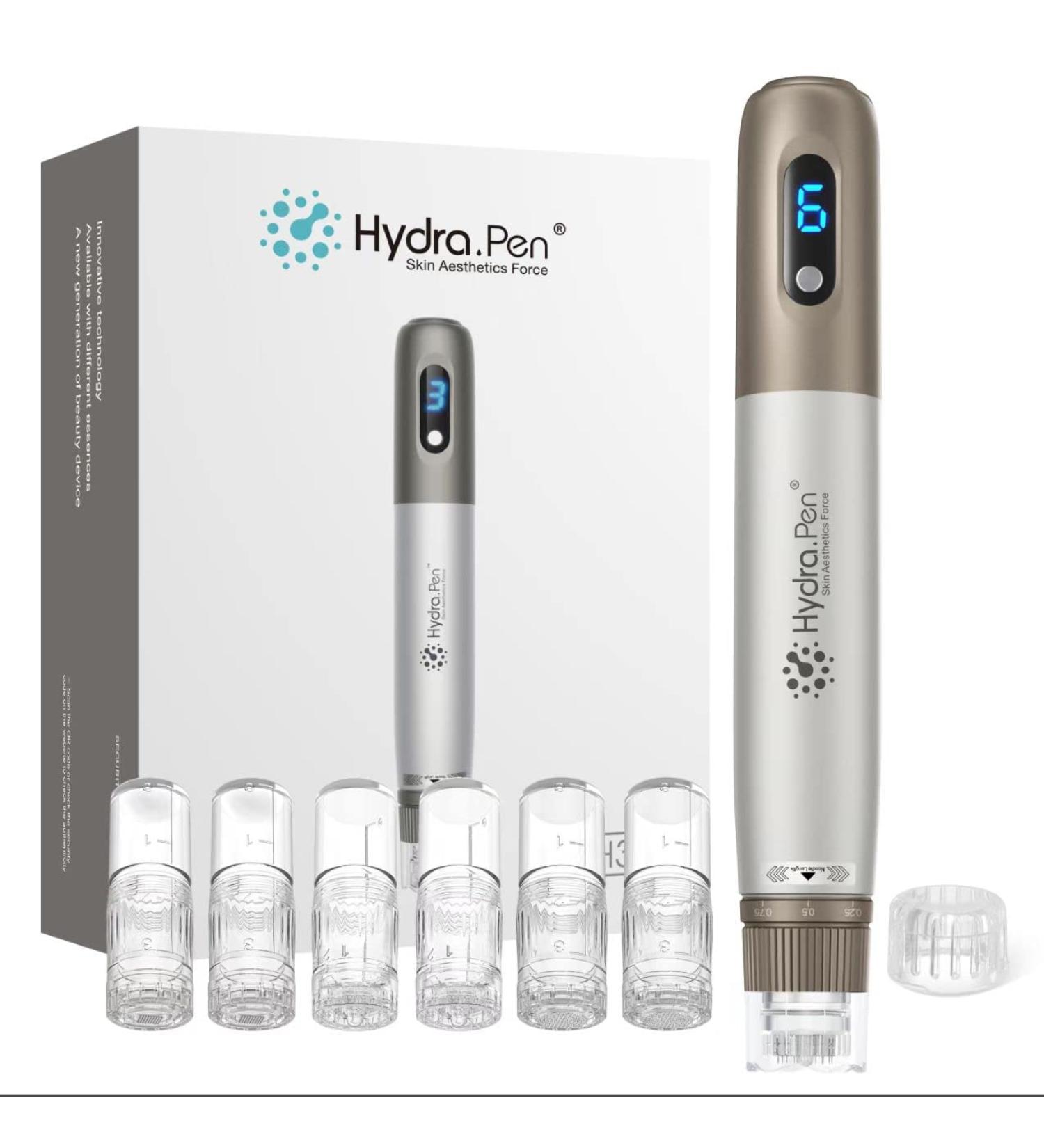 Dr Pen Hydra Pen H3 Microneedling Pen with 6 Cartridges - Professional Serum Applicator & Electric Dermapen for Micro Needling - 12Pin & Nano Cartridges Included - Buy Online on GoSupps.com