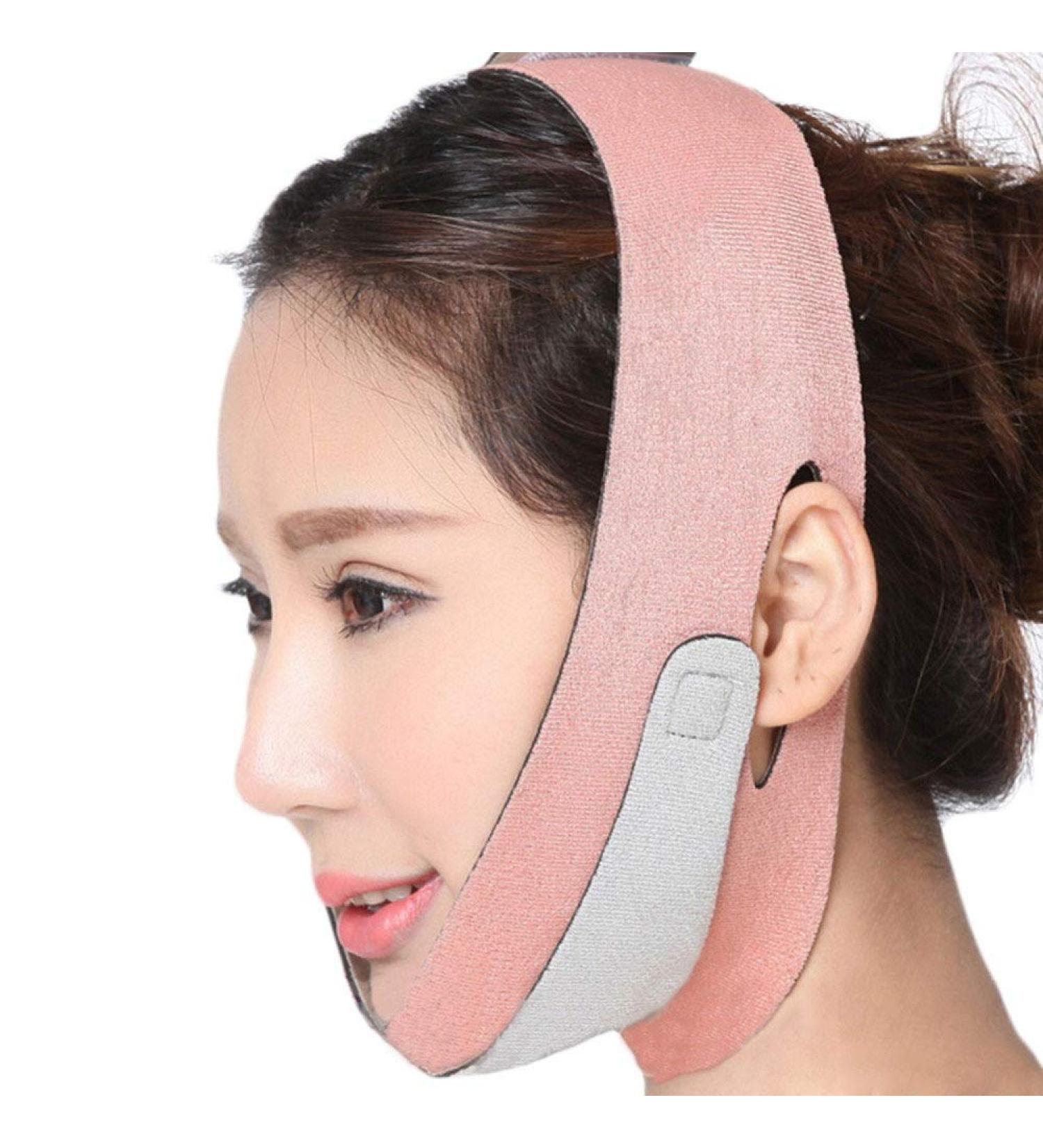 V Line Mask - Facelift Band for Double Chin & Weight Loss | Skin Care Kinnlifting Face Wrap (Orange) - International Shipping Available - Buy Online on GoSupps.com