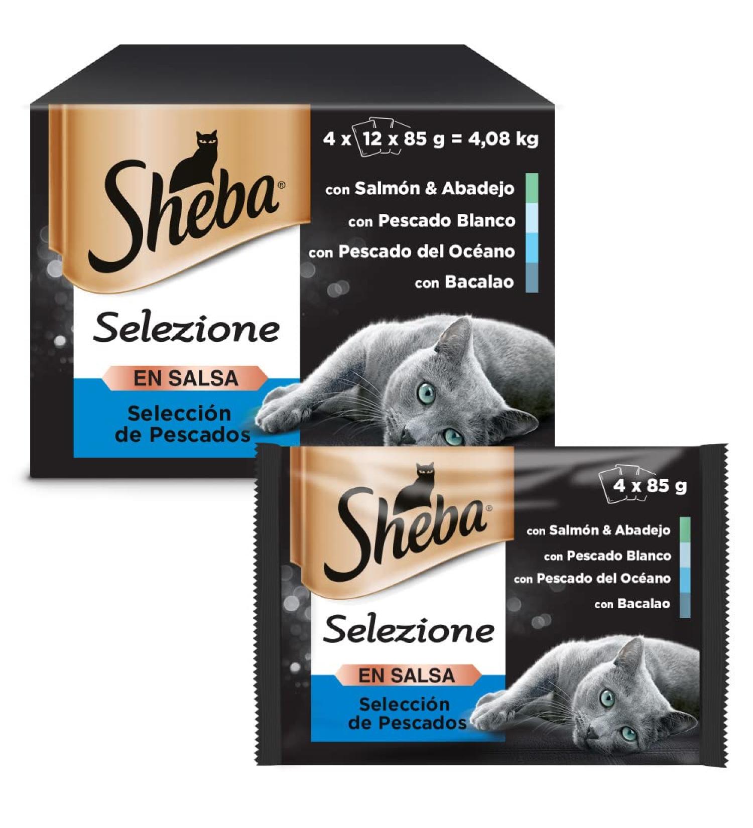 SHEBA Essentia Ocean 12x85g Selection of Fish - Premium Cat Food (Pack of 48) for International Shipping - Buy Online on GoSupps.com