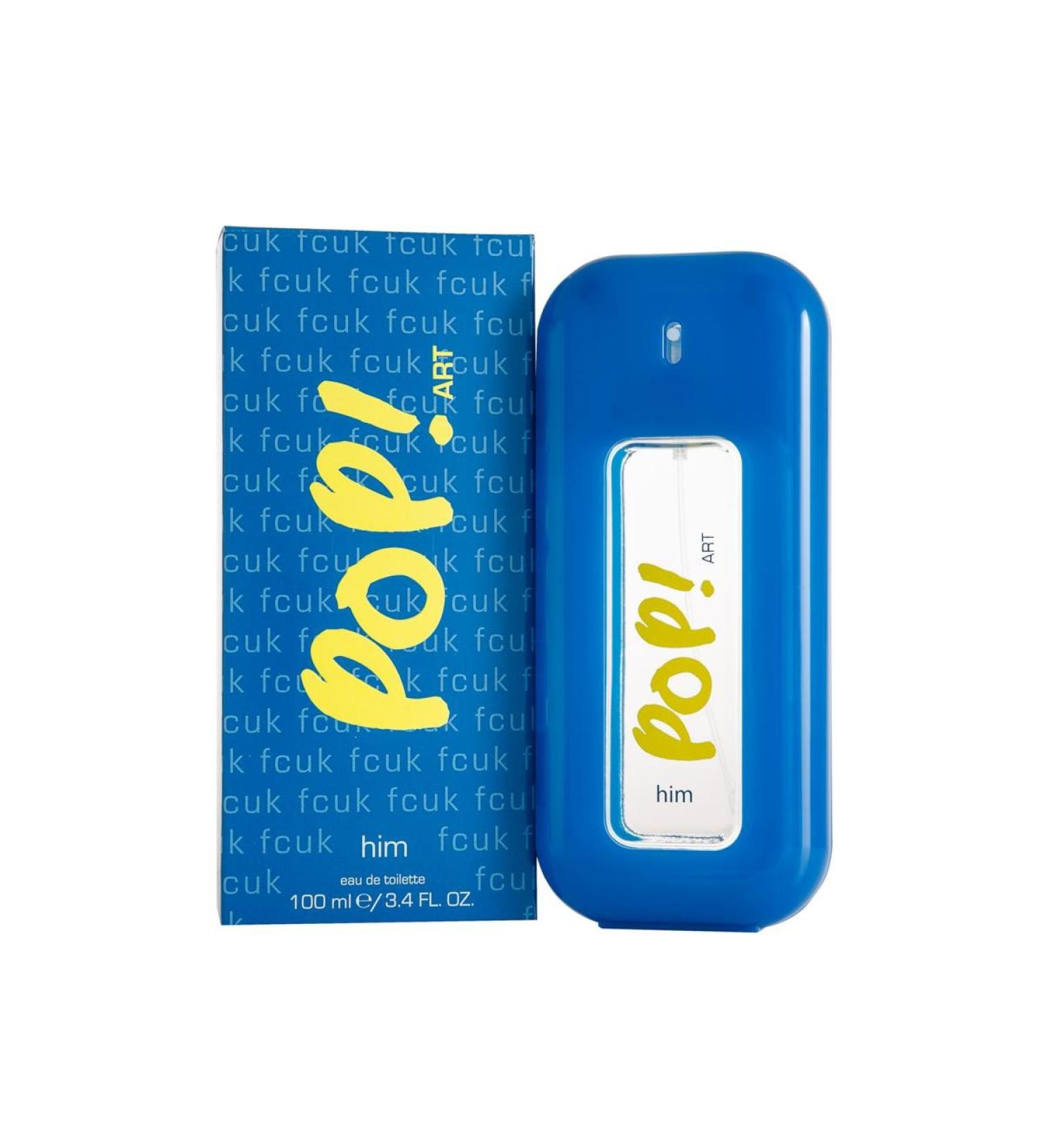 Fcuk Pop Art Eau de Toilette Spray for Men  3.4 Fluid Ounce