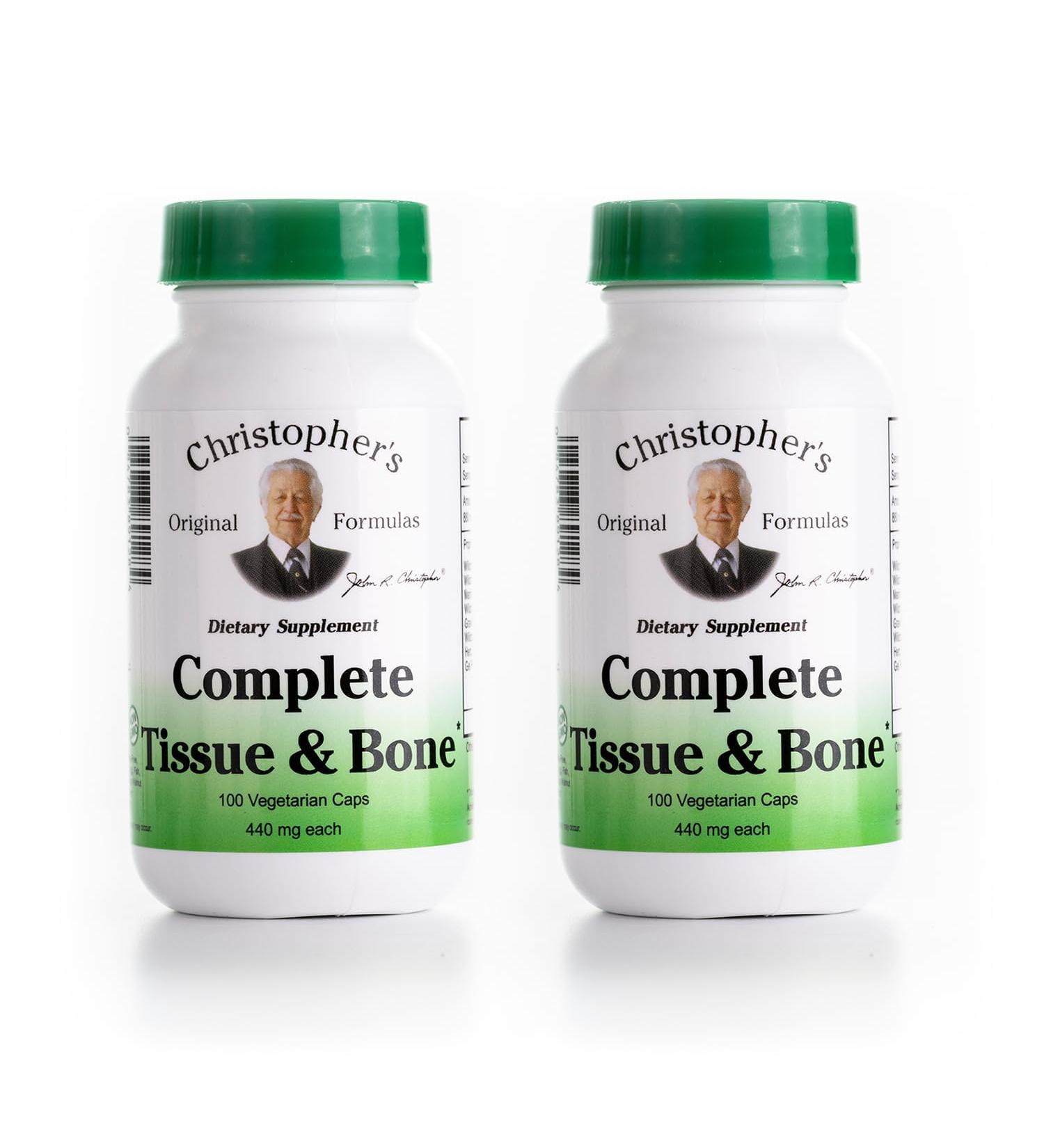 Christopher's Original Formulas Complete Tissue & Bone Formula 100 VCaps | Herbal Support for Bones & Connective Tissue - Pack of 2 - Buy Online on GoSupps.com
