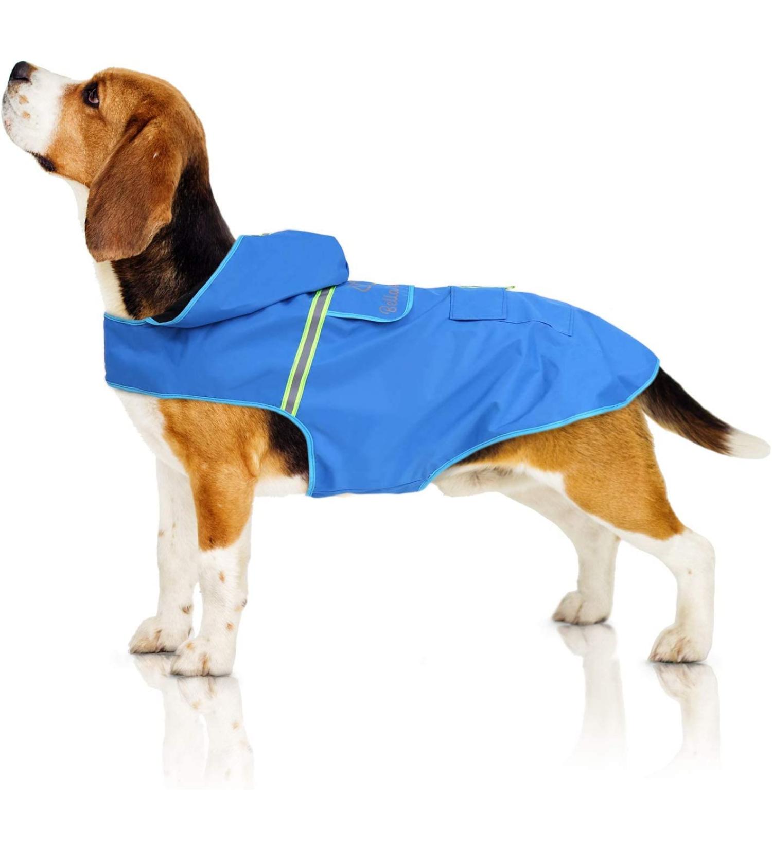 Shop Bella & Balu Waterproof Dog Raincoat | Large Blue Rainwear Protection for Dogs - Buy Online on GoSupps.com