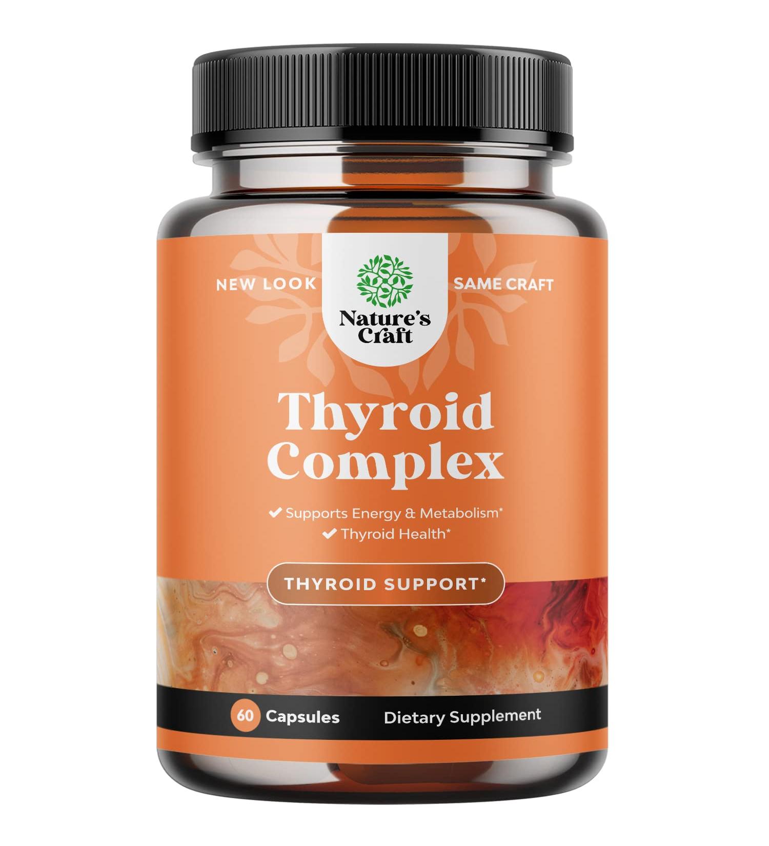 Pure Thyroid Support Supplement with Iodine - Boost Energy, Mood, and Weight Loss - Natural Thyroid Vitamins for Women - Buy Online on GoSupps.com