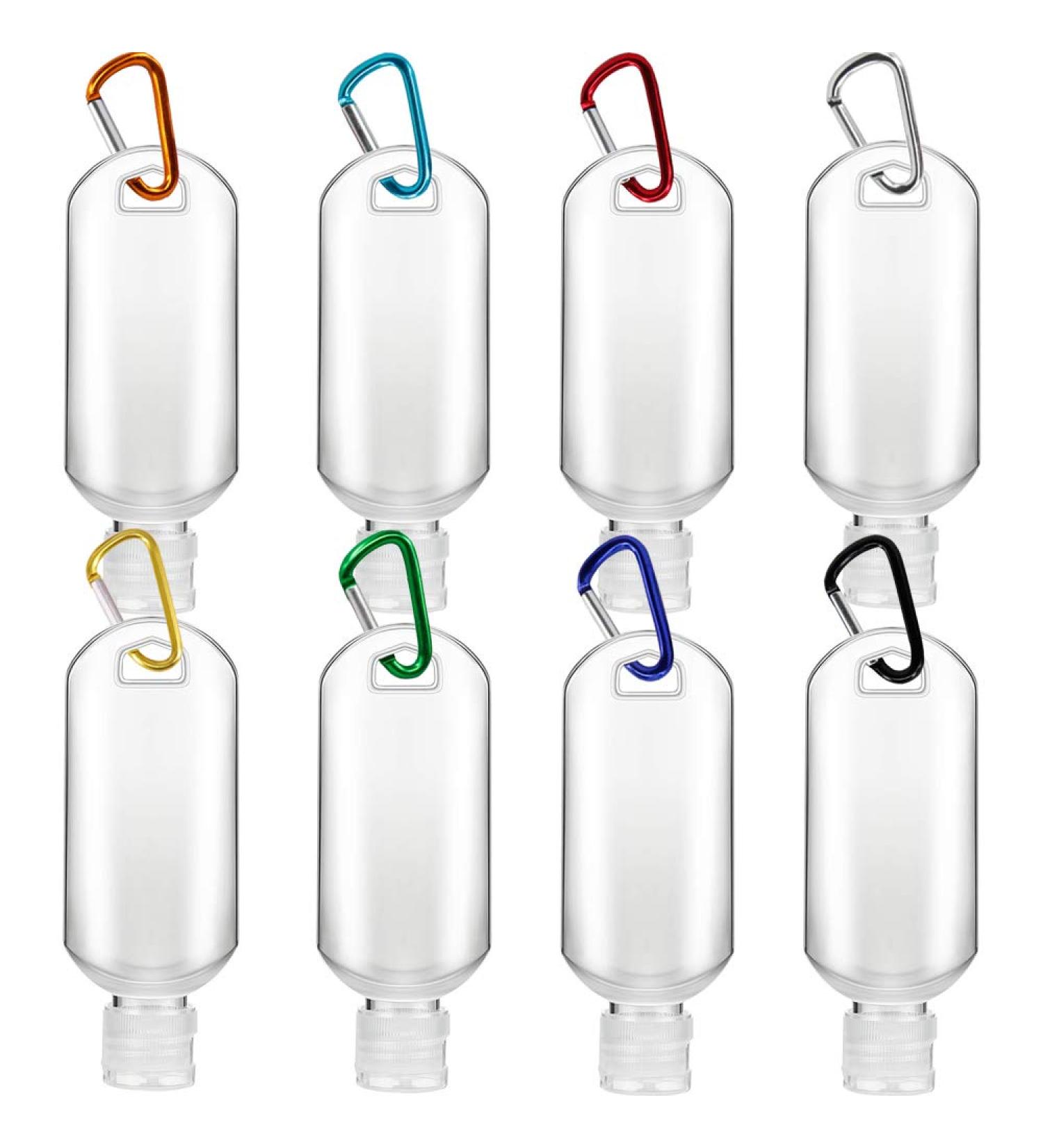 Ulife Mall 8-Piece 50ml Portable Travel Bottles Set - Empty Flip-Cap Bottles for Easy Travel | International Shipping - Buy Online on GoSupps.com