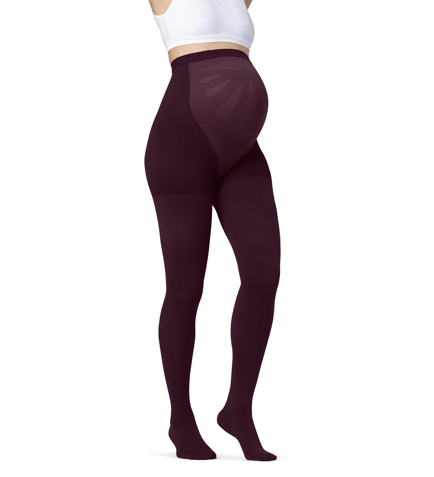 JOBST Maternity Opaque Compression Pantyhose - 15-20 mmHg Support Stockings for Swollen Legs During Pregnancy - Cranberry Medium - Buy Online on GoSupps.com