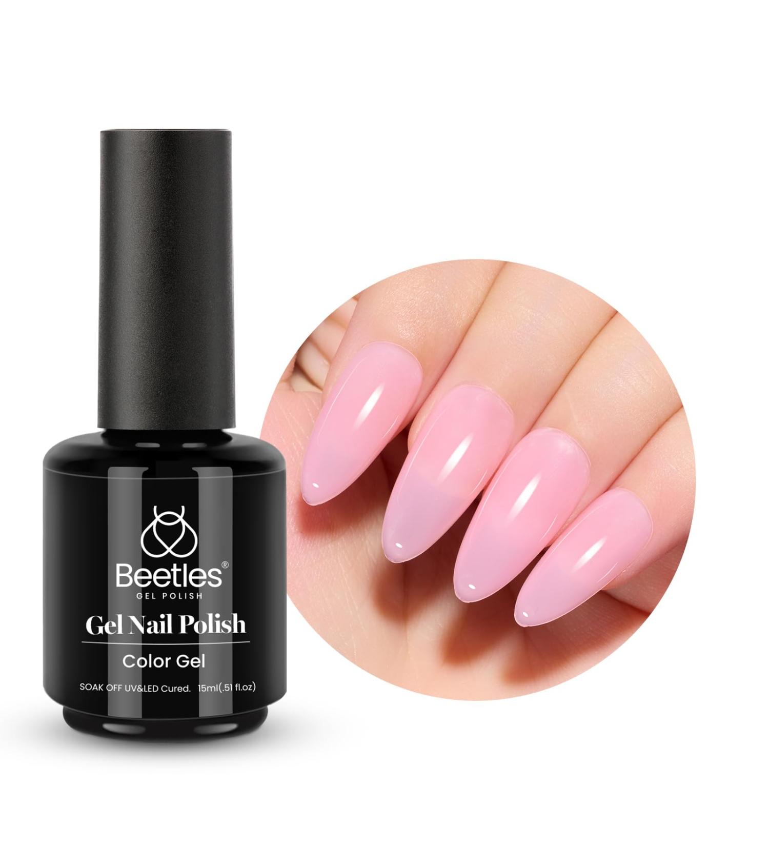 Beetles Sheer Pink Nude Pink Gel Polish 15mL - DIY Nail Art, Soak Off, UV/LED, Salon Quality - 1 Pcs - Buy Online on GoSupps.com