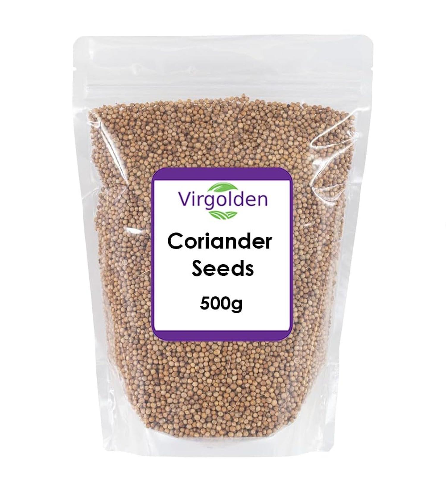 Virgolden Coriander Seeds 500g - Premium Quality, Fresh Spice for Cooking & Seasoning - Buy Online on GoSupps.com