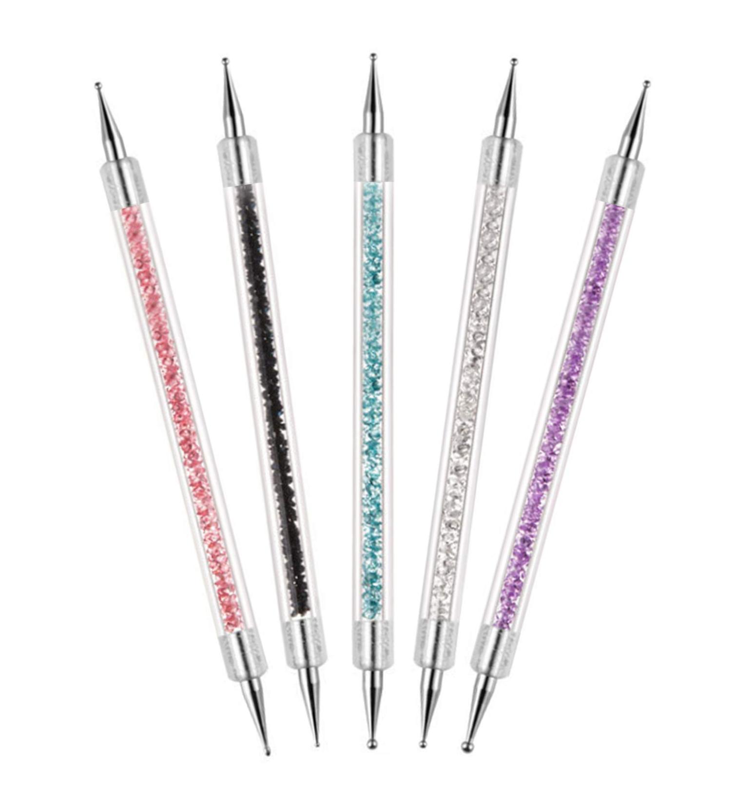 5PCS NATUCE 2 Way Nail Dotting Pen Set for Marbleizing & Nail Art - Rhinestones Gems Picking Tools & Clay Sculpting - Manicure Dot Tool - Buy Online on GoSupps.com