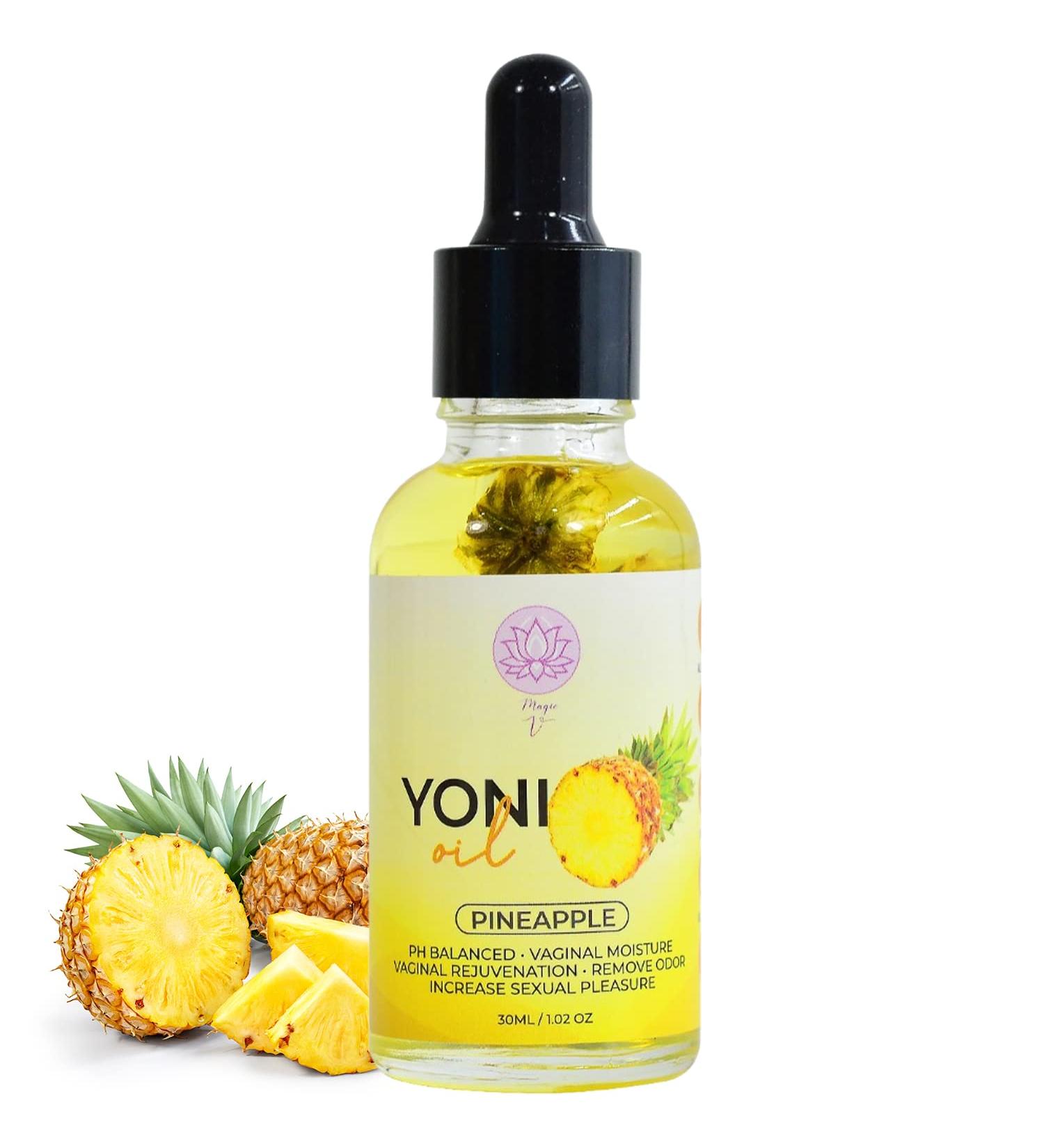 Organic Magic V Yoni Oil: Pineapple Scented Feminine Moisturizer with Essential Oils - Buy Online on GoSupps.com