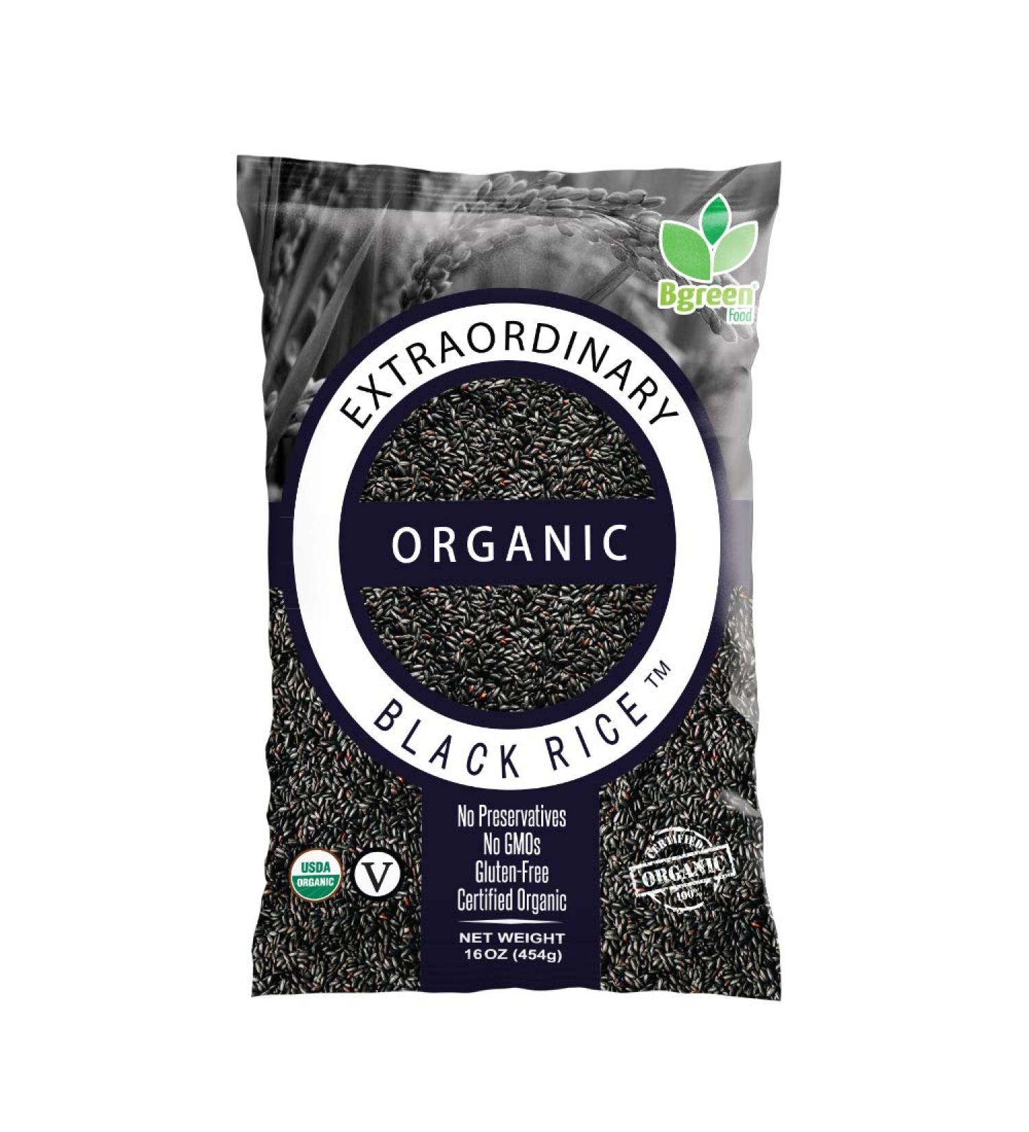 Big Green Organic Extraordinary Black Rice - Gluten-Free, Non-GMO, Vegan, Kosher - Buy Online on GoSupps.com