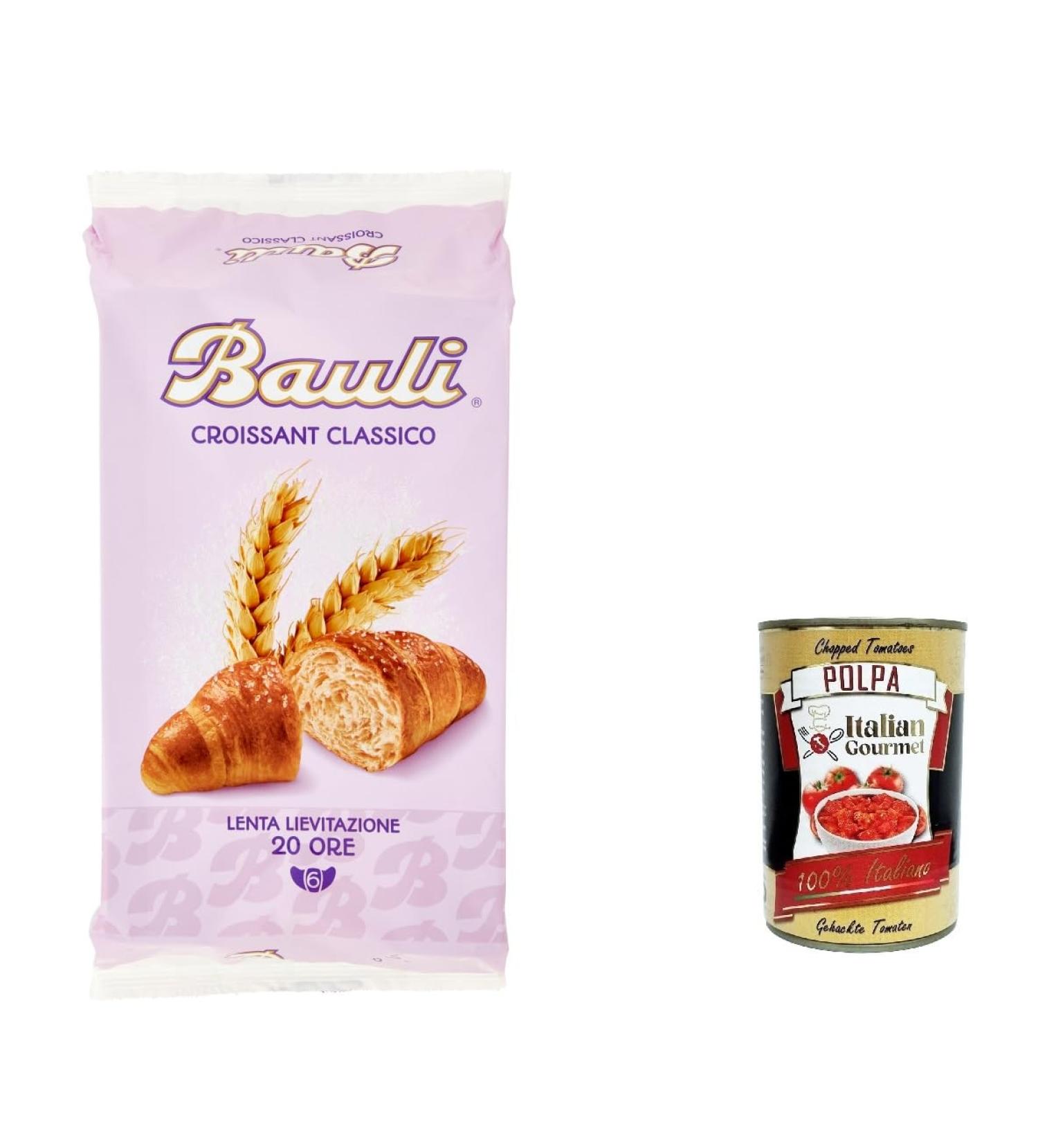  Italian Gourmet E.R. Bauli Cornetti Classici Set of 3 soft croissant tarts (6 x 40 g) 240 g + Italian Gourmet Polpa 400 g - Buy Online on GoSupps.com