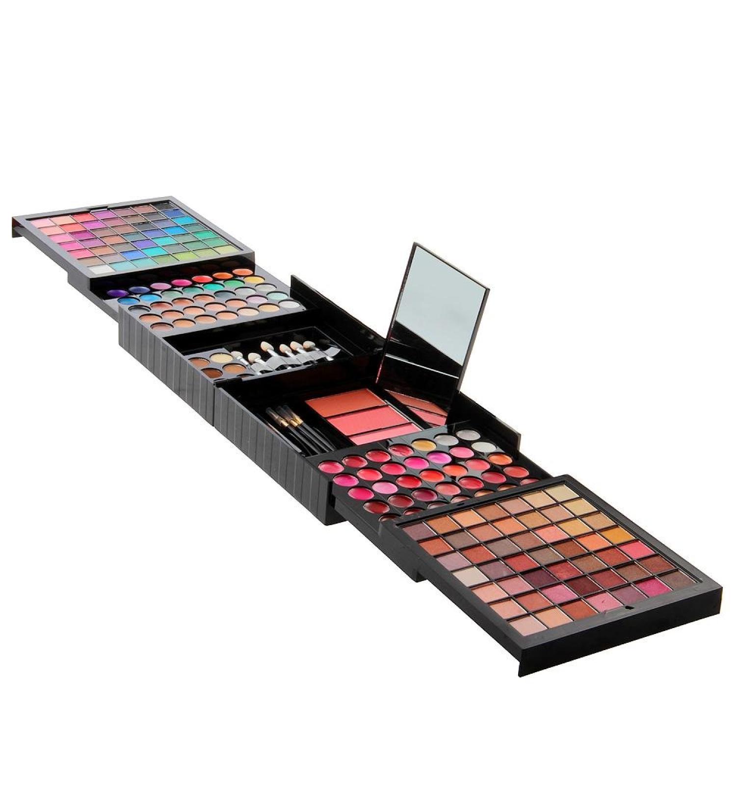 Pro 177 Color Eyeshadow Palette & Blush Lip Gloss Set - Ultimate Makeup Kit for All Skin Types | International Shipping Available - Buy Online on GoSupps.com