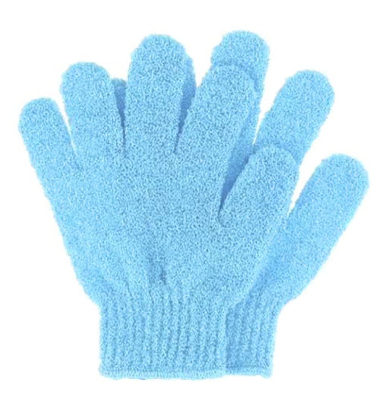 Buy Exfoliating Bath Gloves for Shower - 1 Pair of Body Wash Gloves (Blue) - International Shipping Available - Buy Online on GoSupps.com