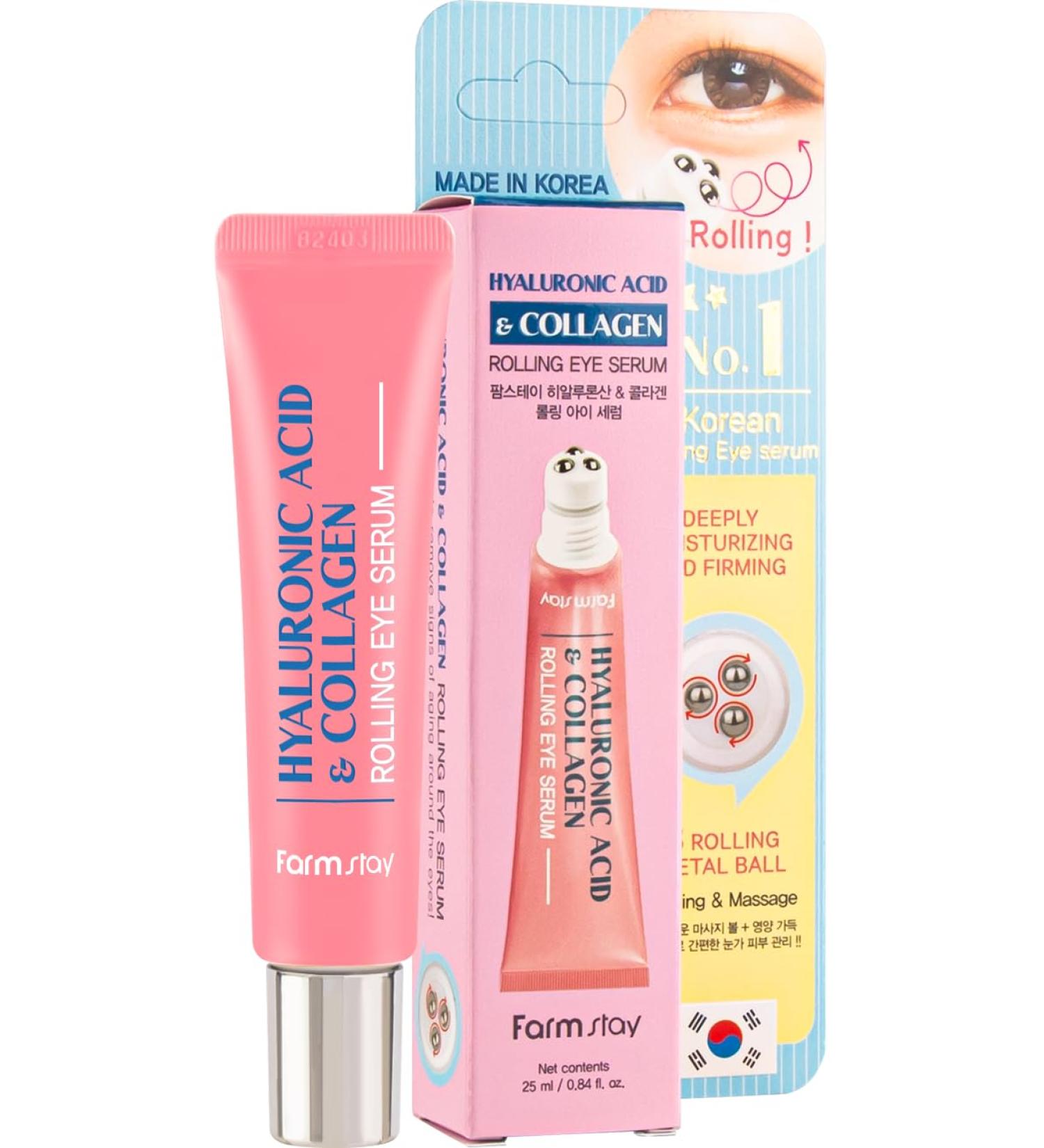 Farm Stay Hyaluronic Acid & Collagen Rolling Eye Serum