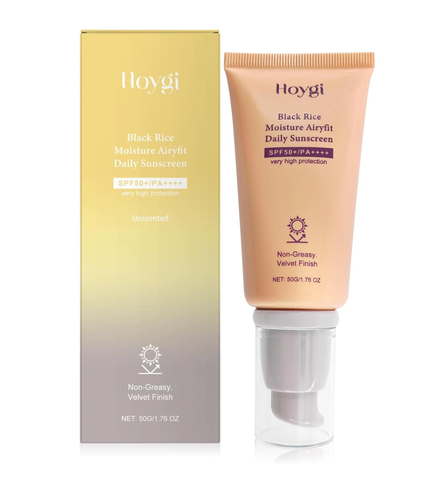 HANGGON Black Rice Moisture Airyfit Daily Sunscreen 50 g mineral sunscreen SPF 50+ moisturizing sunscreen nongreasy strong UVAUVB protection for all skin types Style3 - Buy Online on GoSupps.com