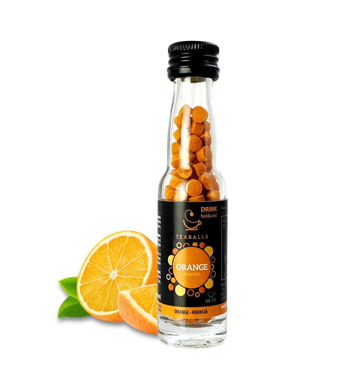 Teaballs Orange Black Selection - 150 Sugar-Free Tea Balls for Iced Lemonade & Fruit Tea | 30-75 Cups - Buy Online on GoSupps.com