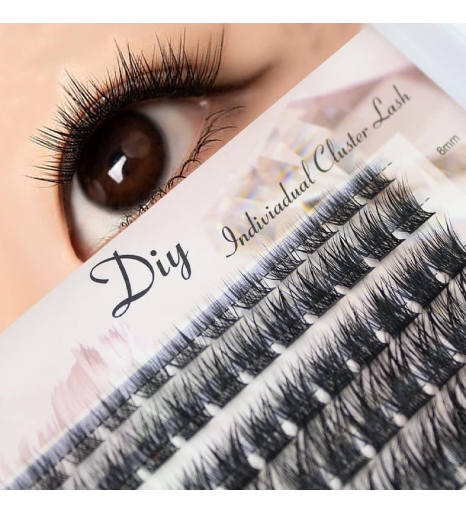 50PCS Mixed Wispy False Eyelash Clusters, C/D Natural Curl DIY Extension Lashes - Reusable Faux Mink Fluffy Soft Fake Eyelashes Set for Women - Buy Online on GoSupps.com