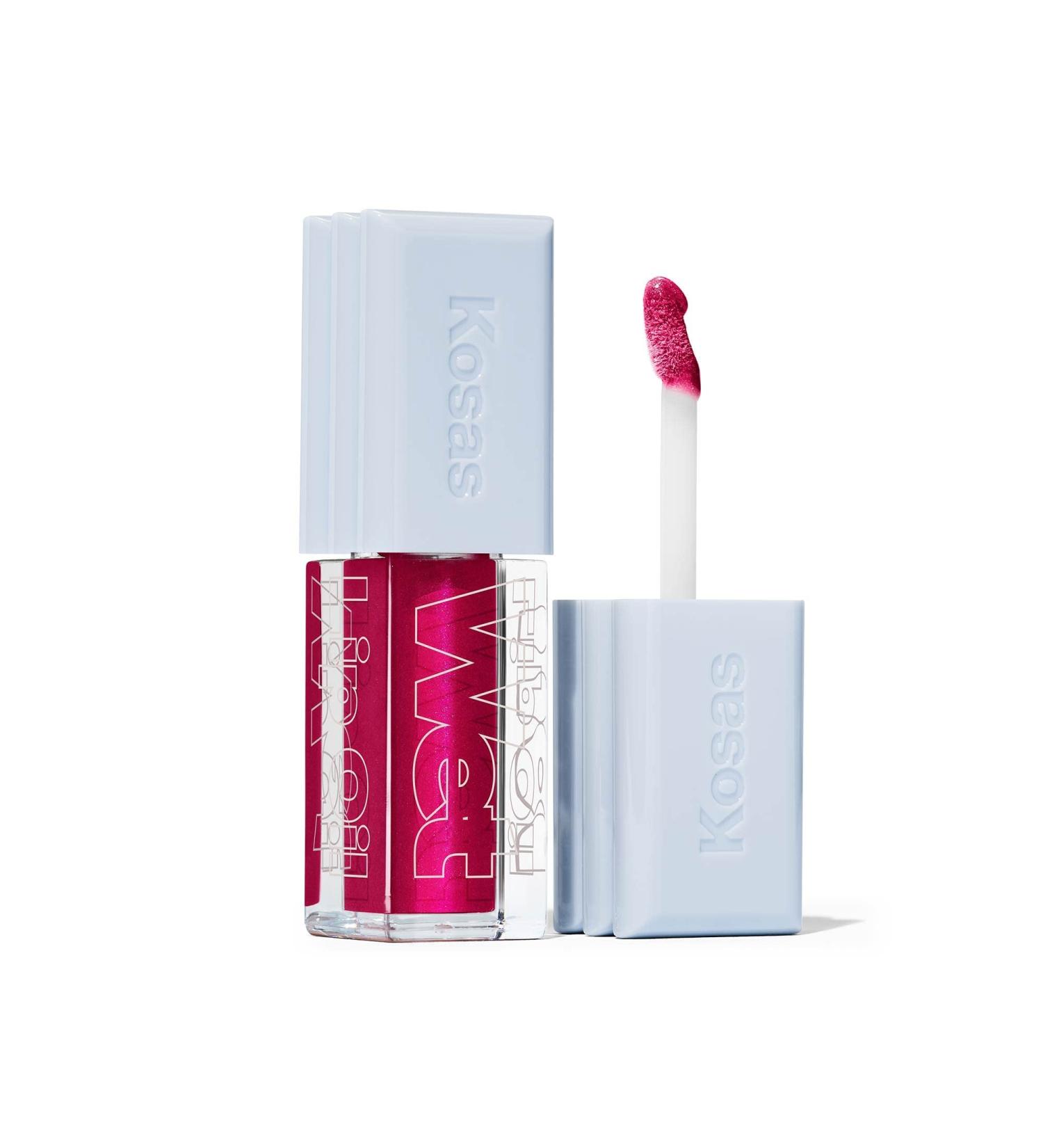 Kosas Wet Lip Oil Gloss - Hydrating Lip Plumping Treatment with Hyaluronic Acid & Peptides (Fruitjuice - Buy Online on GoSupps.com