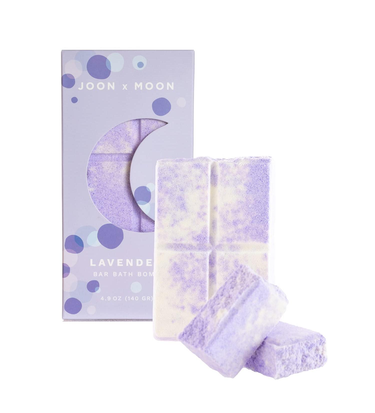 JOON X MOON Lavender Bath Bomb Bar - Soothing Relaxation and Hydrated Skin - Shea Butter & Sea Salt - 4.9 oz - Buy Online on GoSupps.com