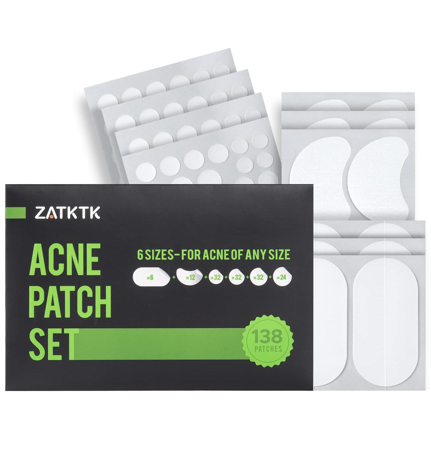 Hydrocolloid Acne Patches with Tea Tree Oil - 138 Patches for Face, Chin, Nose, Body - Salicylic Acid Treatment for Large Zits - Buy Online on GoSupps.com