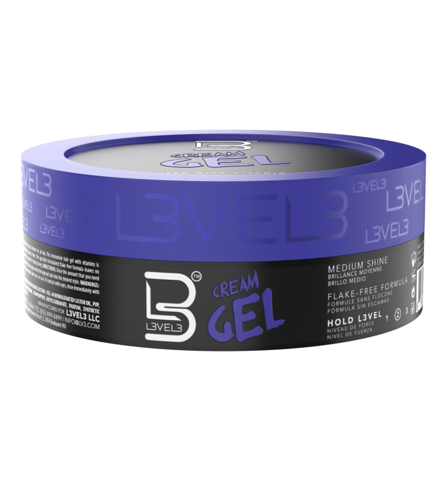 L3 Level 3 Cream Gel - Volume & Medium Hold Hair Styling Cream for Men | Nourishing Vitamins | 100ml - Buy Online on GoSupps.com