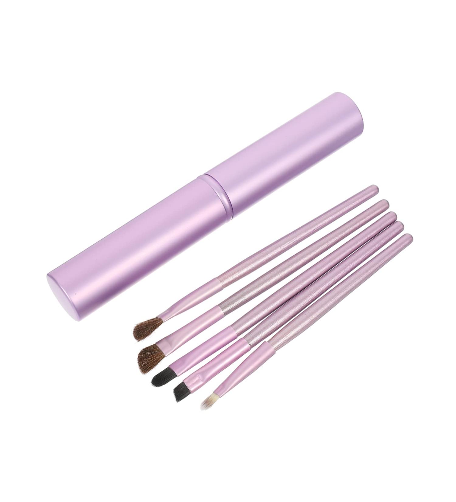 MUSISALY 5 Pcs Horsehair Eyeshadow Brush Mascara Brush Makeup Brush for Eye Blending Brush Purple - Buy Online on GoSupps.com
