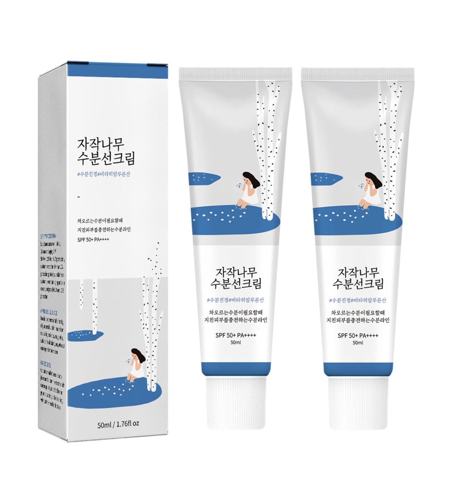 Birch Juice Moisturizing Sun Cream No White Cast Strong UV Protection Korean Sunscreen SPF50 SPF50+ PA++++ - Buy Online on GoSupps.com
