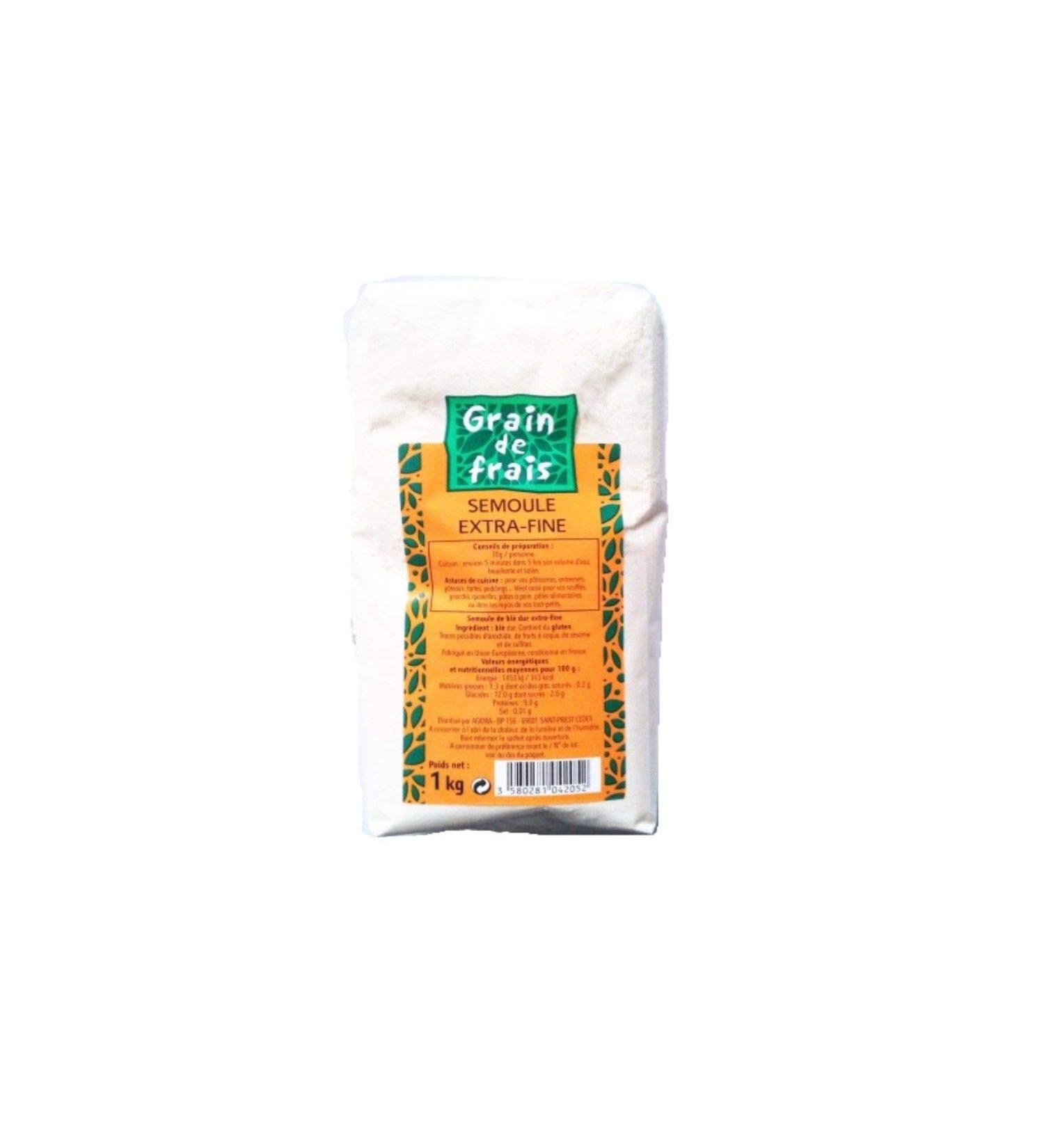 Extra fine semolina - Grain de Frais - pack 1 kg