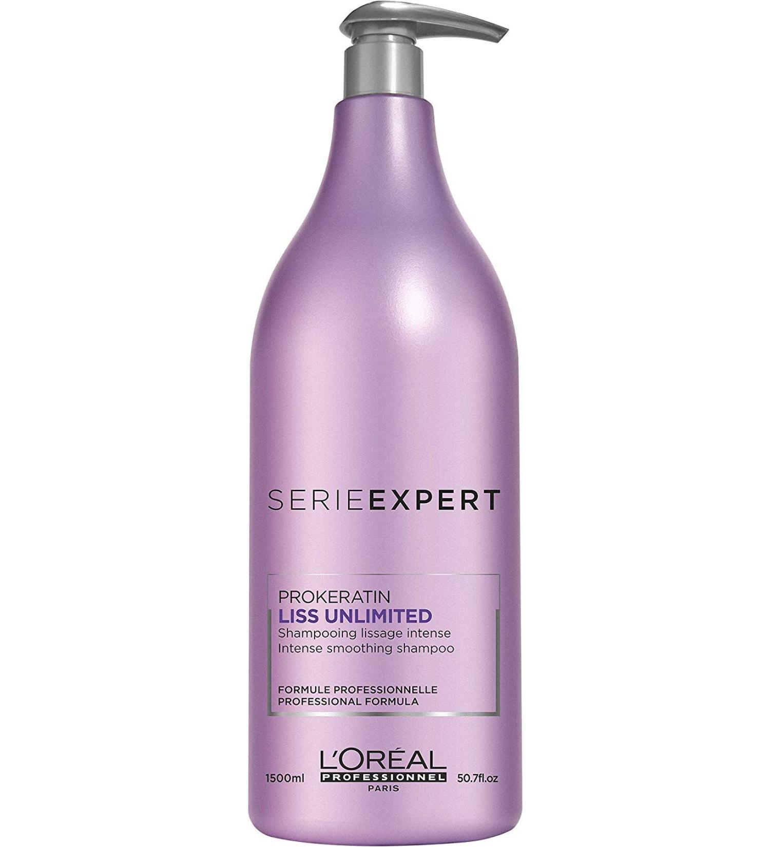 L 'Oreal Professionnel Serie Expert Liss Unlimited Shampoo 1500ml and Pump - NEW 2017