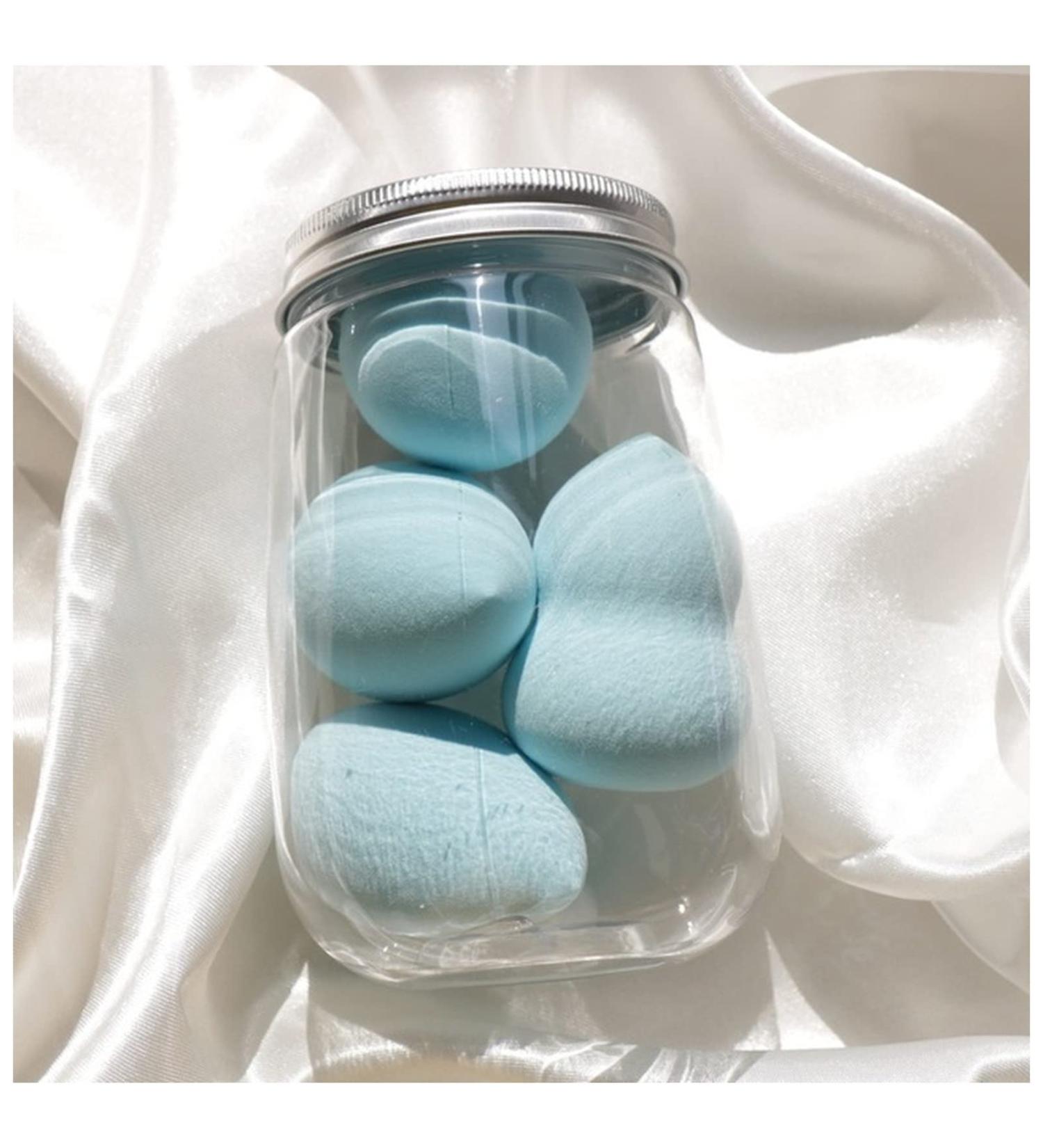 Powder puff 4-piece makeup puff beauty blender set silky feminine makeup foundation sponge puff beauty tool Face powder puff (Size : Bottle Lightblue) - Buy Online on GoSupps.com