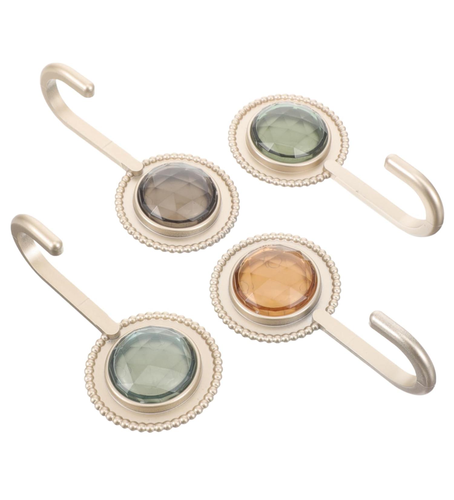 Alipis Towel Hooks 4pcs Wall Towel Mounted Clothes Kitchen Hook Hanging Hat Hand Coat Bathroom Rack Diamond Hanger Hook - Buy Online on GoSupps.com