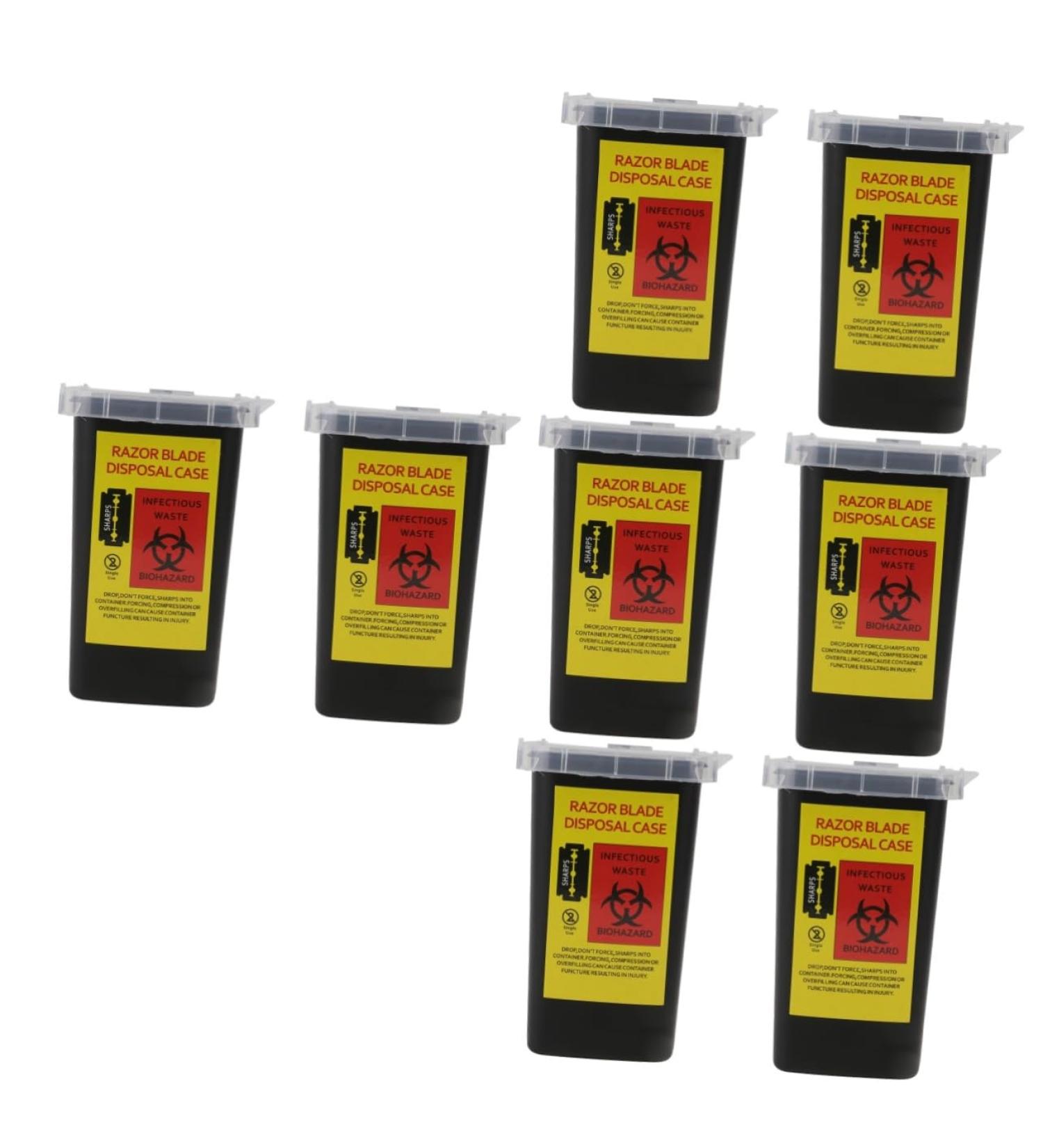 Minkissy 8 STK Blade Storage Box - Eco-Friendly Barber Razor Blade Dispenser & Recycling Container - Buy Online on GoSupps.com