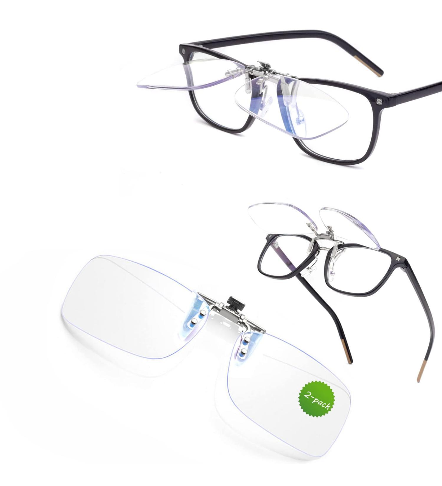 Buy 2-Pack Clip-On Rimless Reading Glasses Magnifiers - Anti Blue Light UV400 Protection 2.5 Diopters - Includes Case - International Shipping Available - Buy Online on GoSupps.com