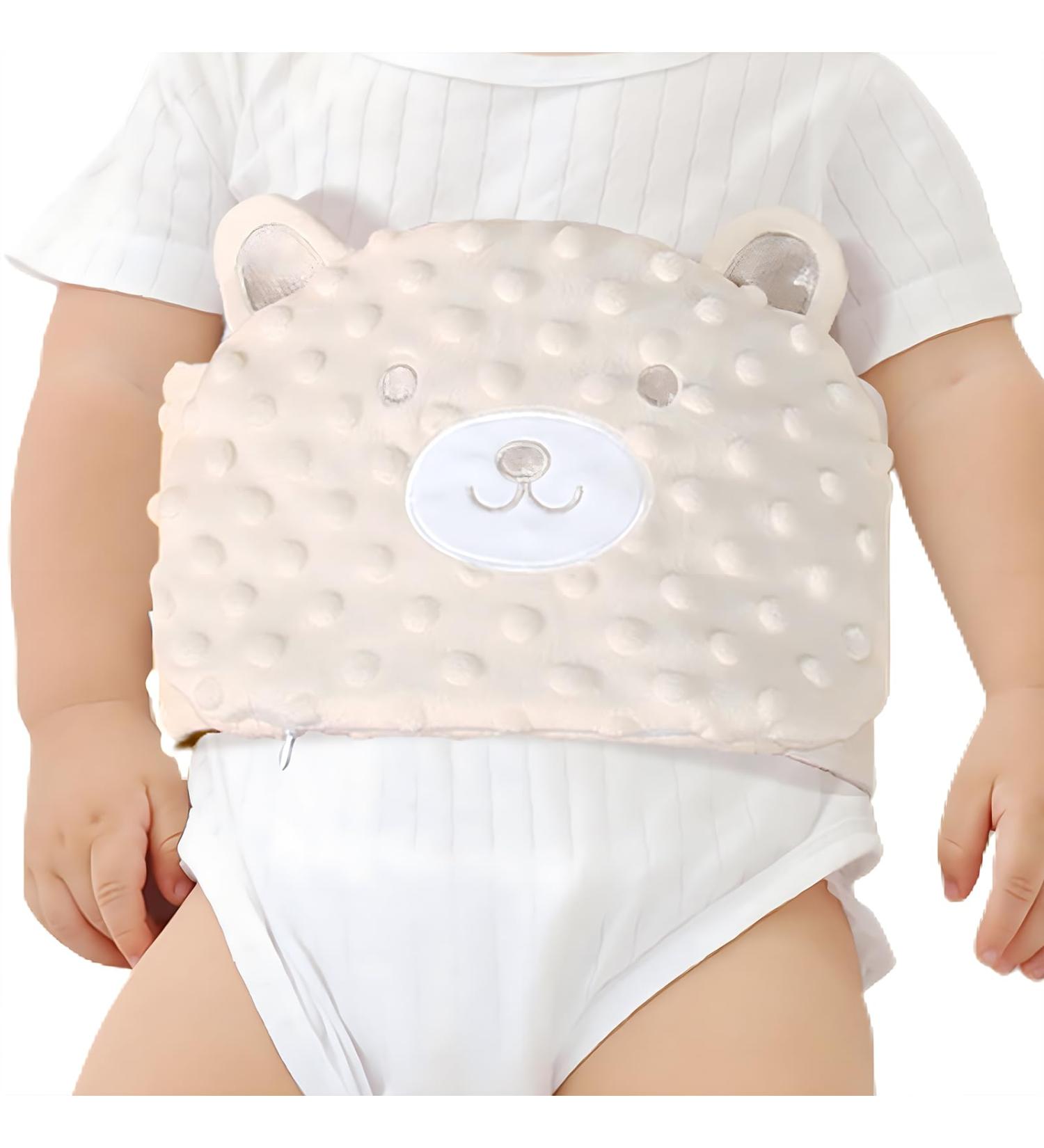 Baby Colic & Gas Relief | Cassia Seed Heated Tummy Wrap & Swaddle Belt - Ultimate Comfort for Gas Bloating & Upset Stomach (Beige - Buy Online on GoSupps.com