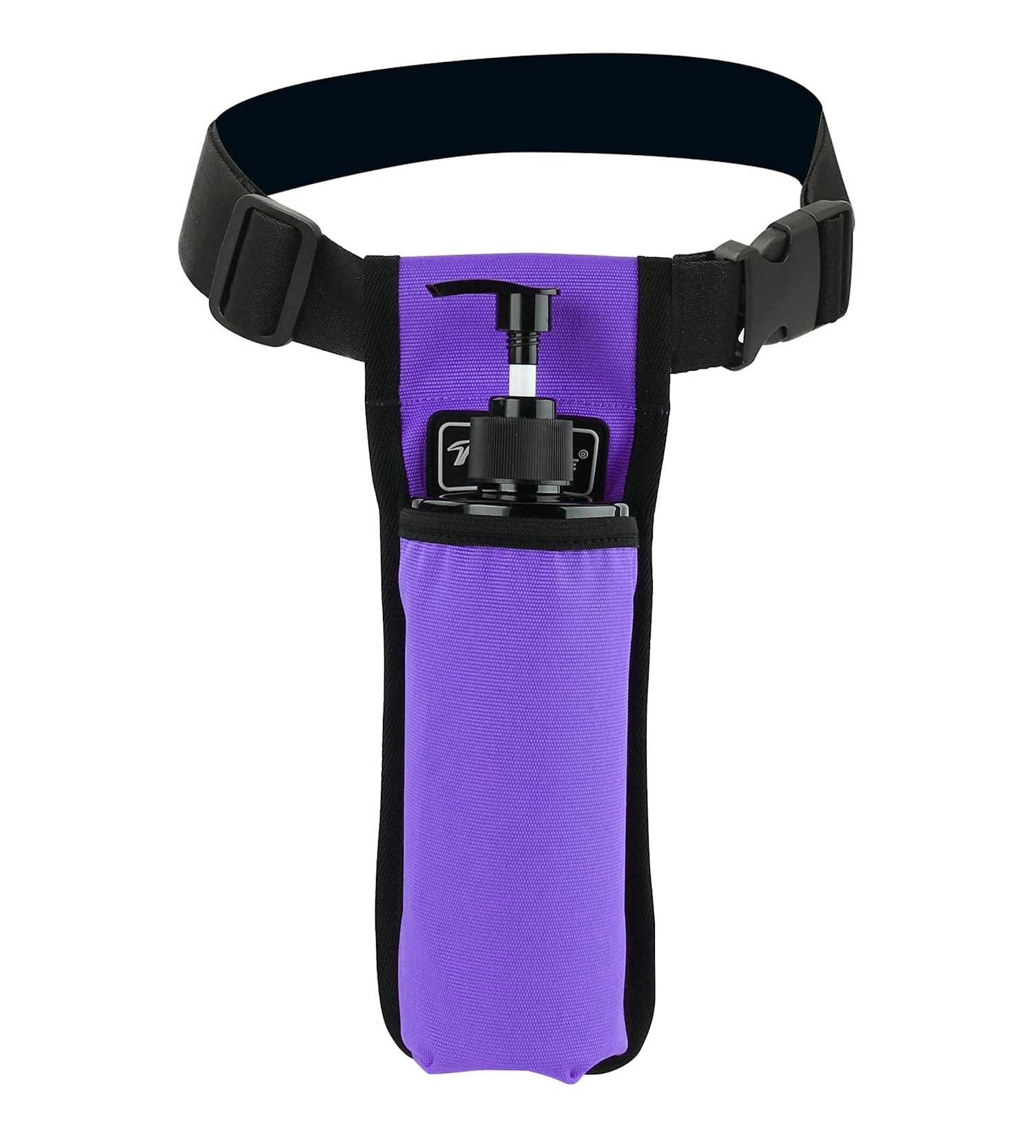Violet Massage Bottle Bag - Ideal Massage Oil & Lotion Holster for Therapists - International Shipping Available - Buy Online on GoSupps.com