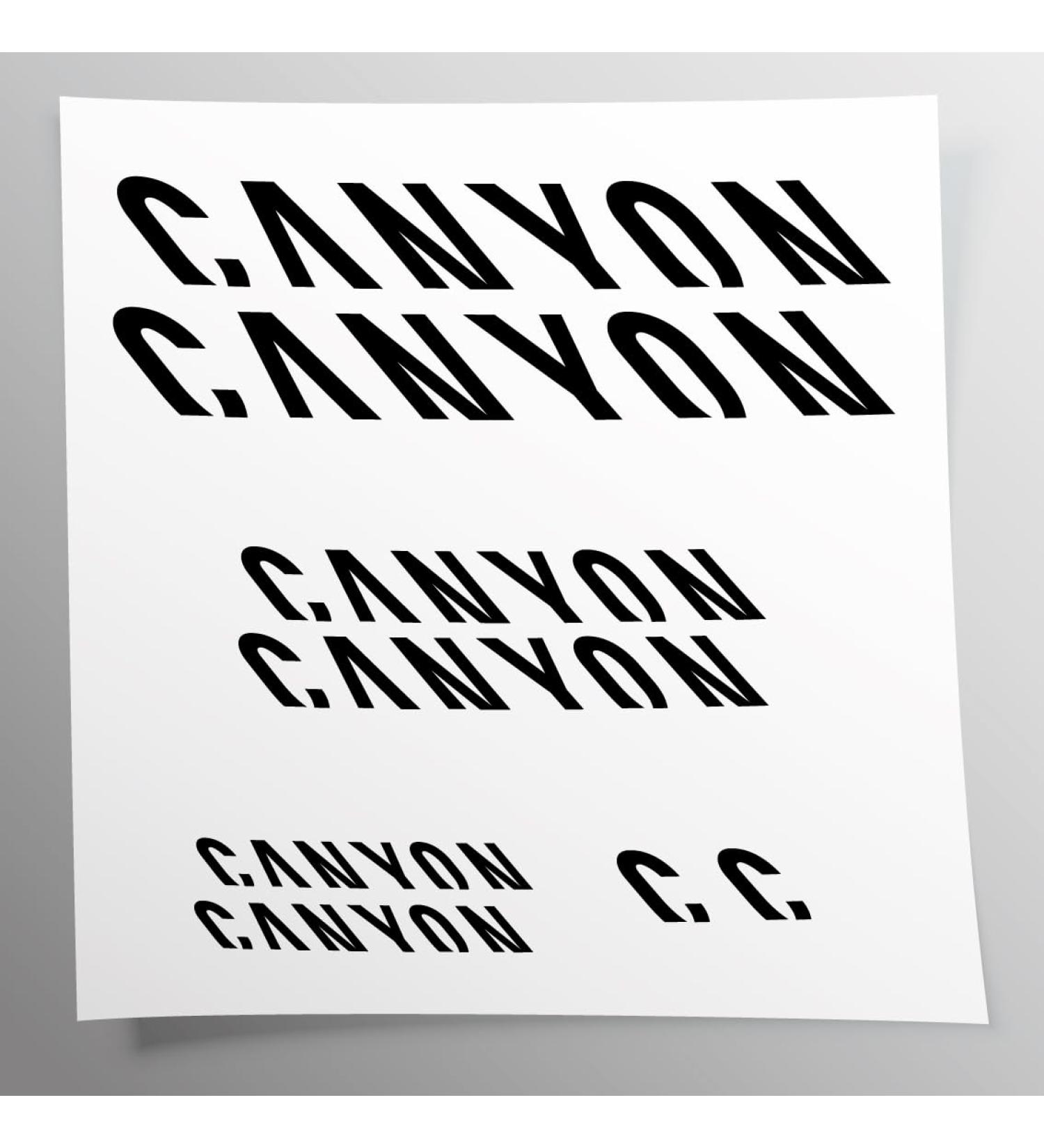 Generic sticker set compatible with canyon black lettering logos MTB Mountainbike |Decals stickers available in different colors bicycle sticker
