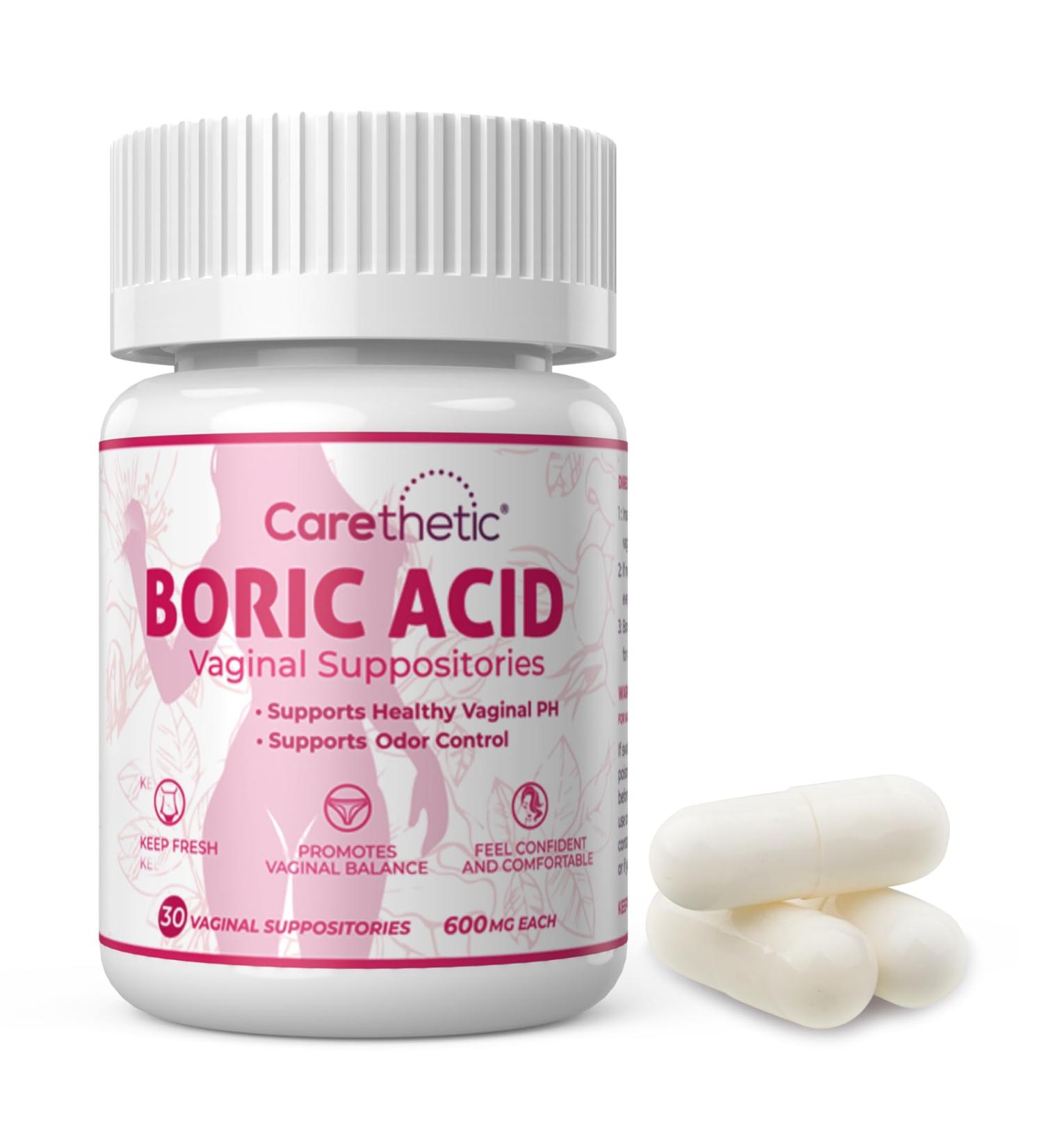 Premium Vaginal Suppositories for pH Balance & Odor Control | 600mg 30 Count - Eco-Friendly Feminine Health Relief - Buy Online on GoSupps.com
