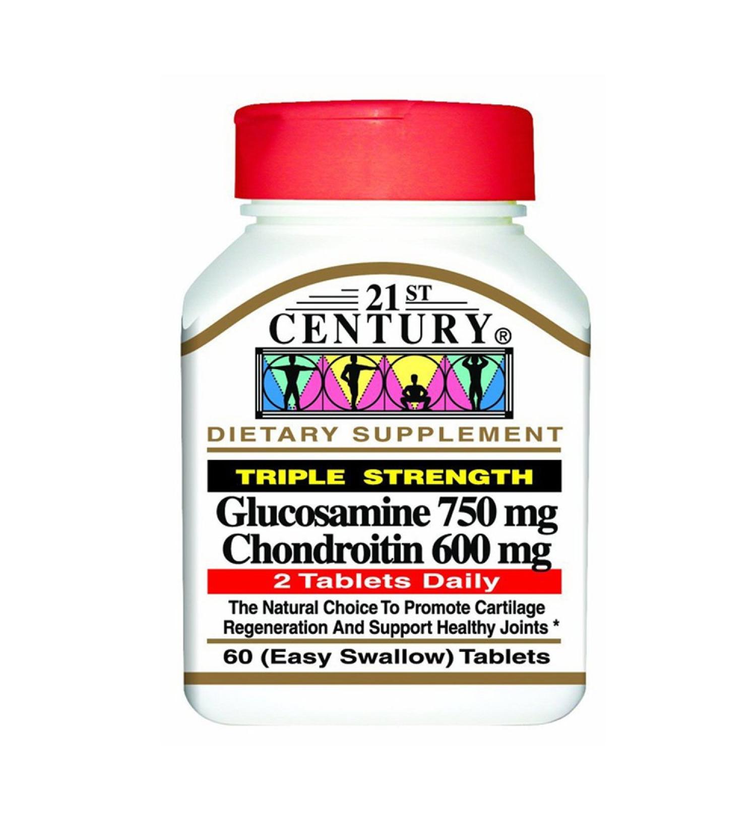 21St Century Glucosamine And Chondroitin Triple Strength - 60 Tablets