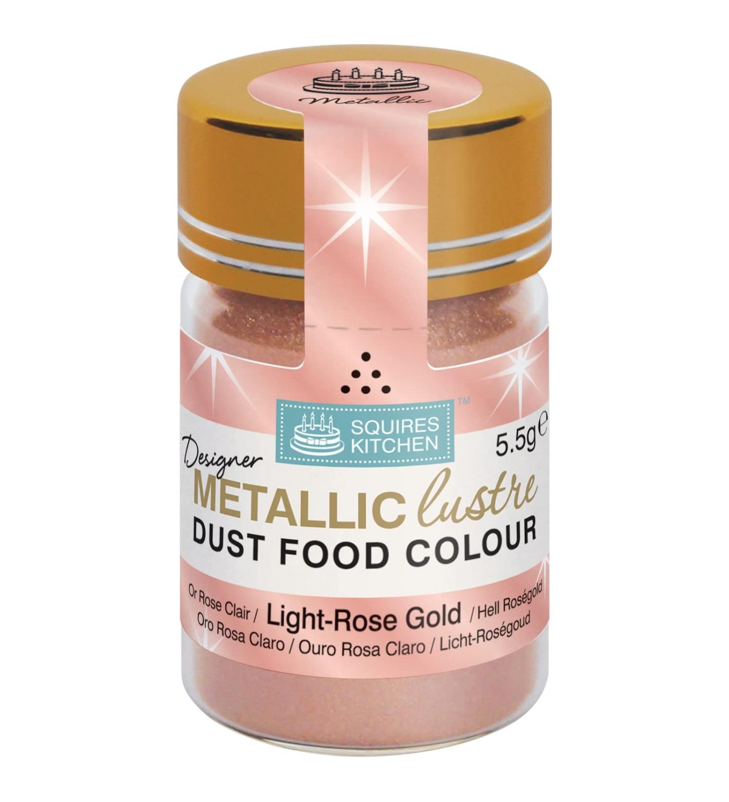 Squires Kitchen Light Rose Gold Metallic Lustre Dust - 5.5g | Designer Collection - Buy Online on GoSupps.com