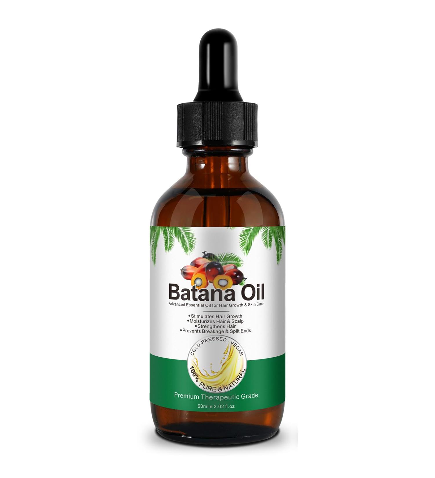 Buy Pure Batana Oil - Cold-Pressed 60ml for Hair Growth & Skin Care | Moisturize & Repair Damaged Hair - Buy Online on GoSupps.com