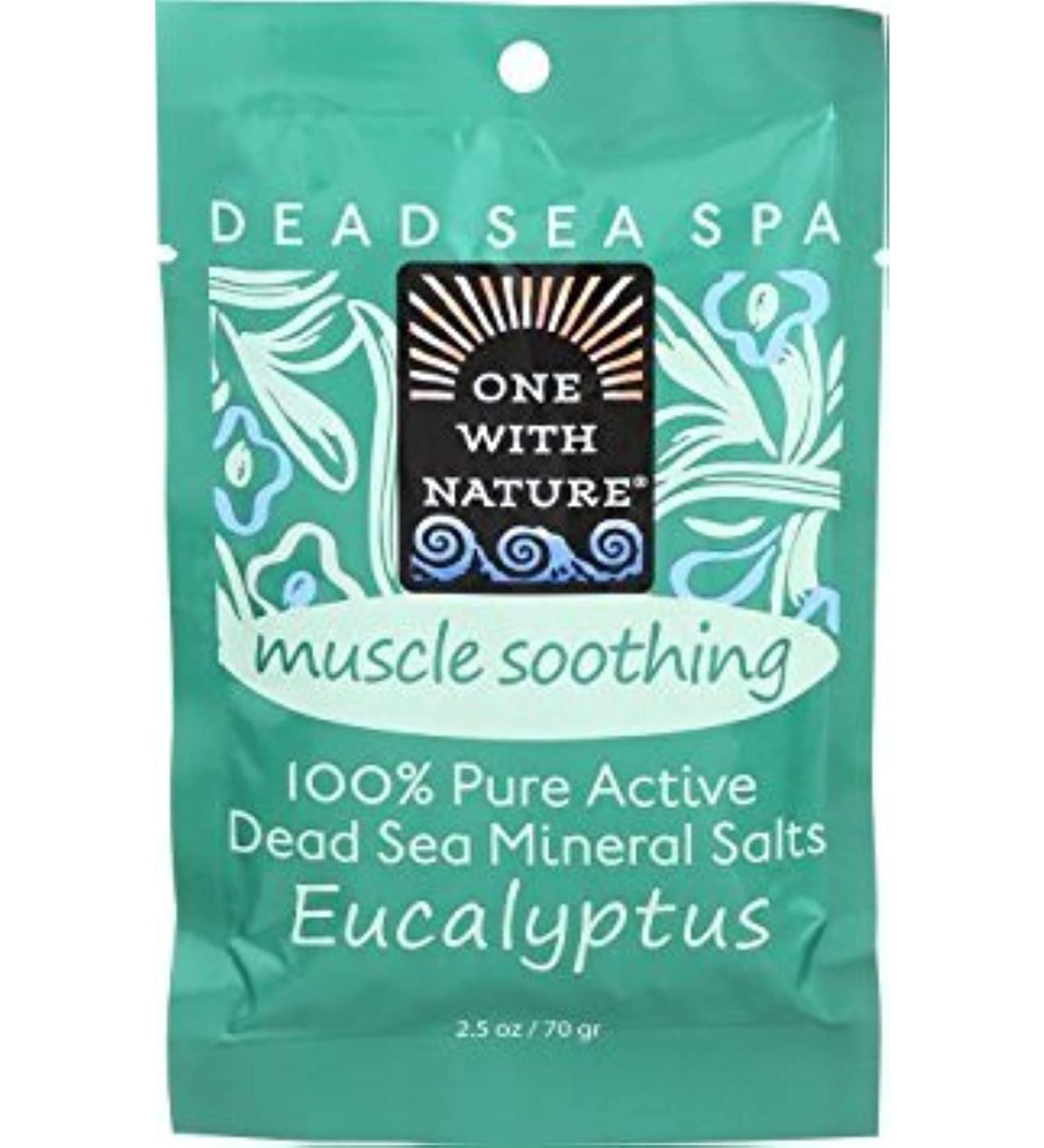 One With Nature Green Eucalyptus Bath Salt 2.5oz - Soothing and Relaxing - Buy Online on GoSupps.com