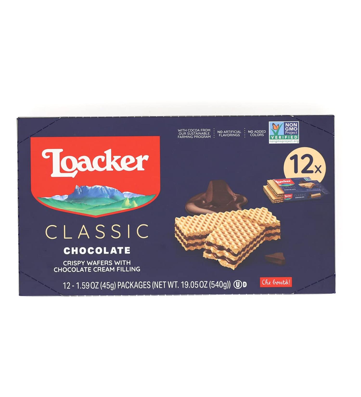 Loacker Premium Chocolate Wafers - 45g Pack of 12 | Delicious Italian Treats - Buy Online on GoSupps.com