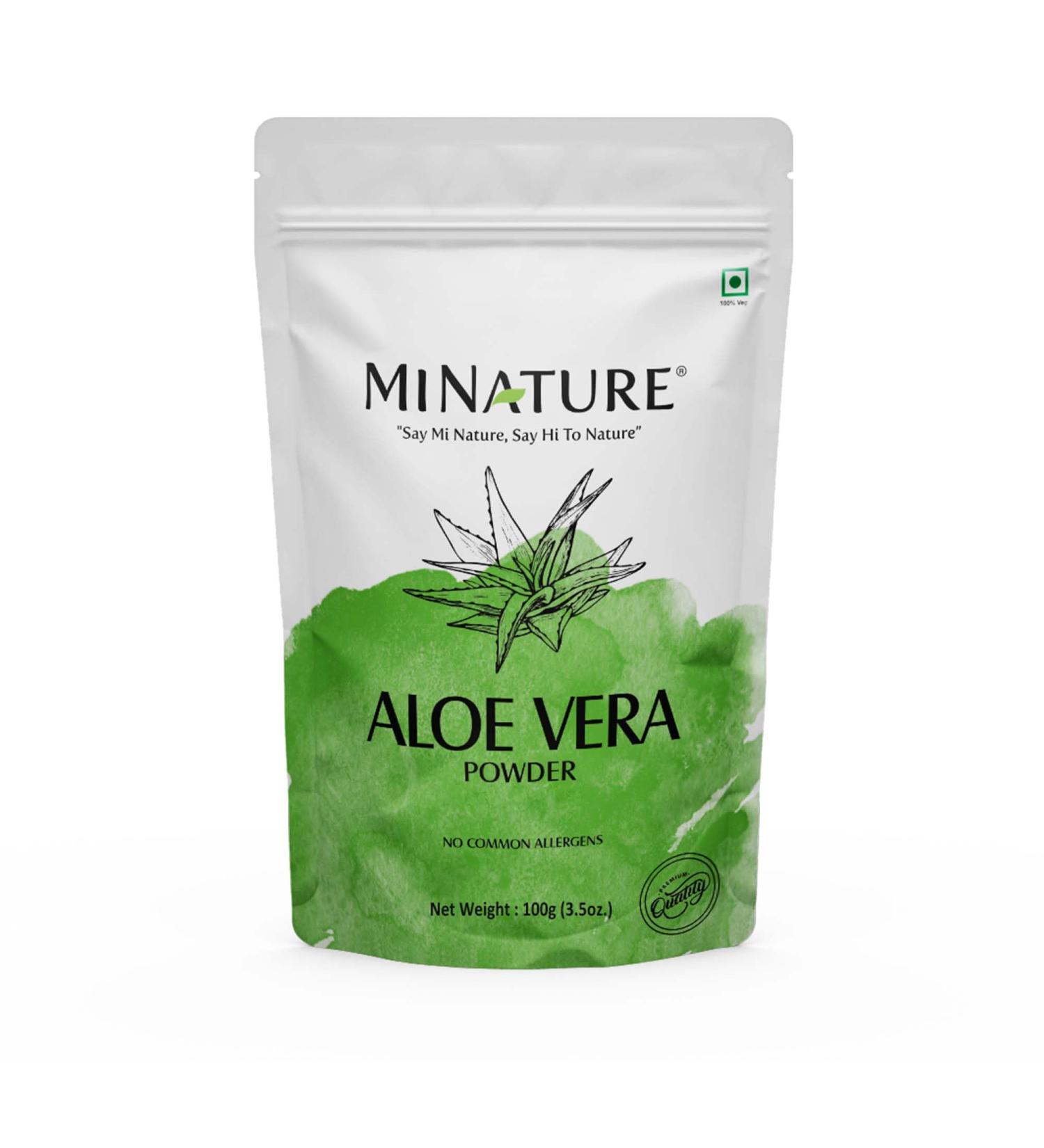 minature 100% Aloevera Powder (Aloe Barbadenis) 100g (3.5 oz)| Pure Aloe Vera Leaf Powder | DIY for Skin Health & Hair - Buy Online on GoSupps.com