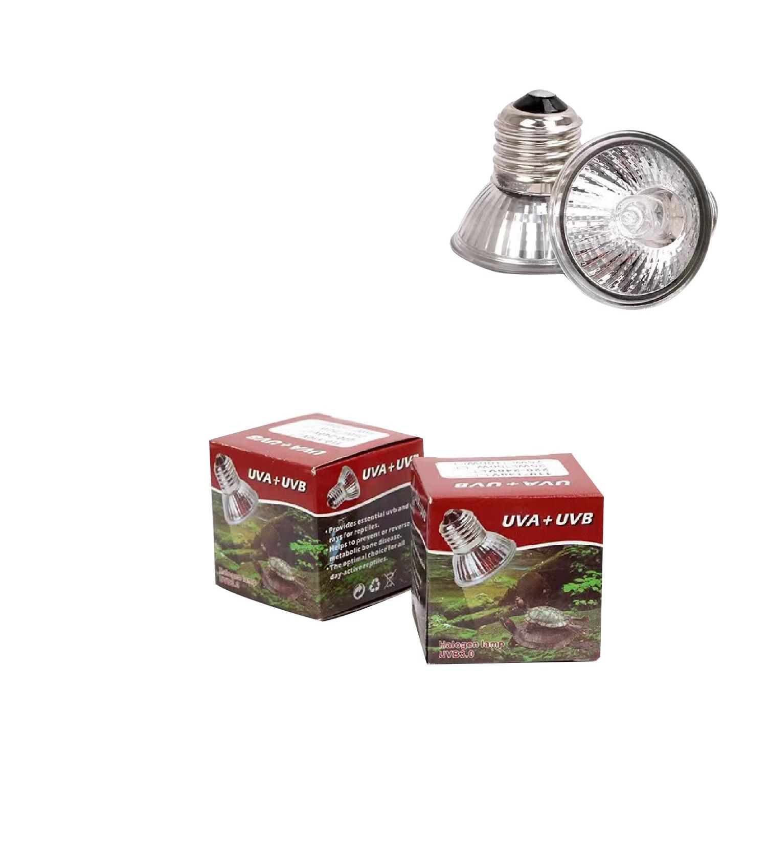 yanhe 50W UVA UVB Bulbs for Tortoise Heat Lamp Halogen Basking Bulb for Aquarium Reptile Lizards Turtle Snakes- 2 pcs 2pcs - Buy Online on GoSupps.com