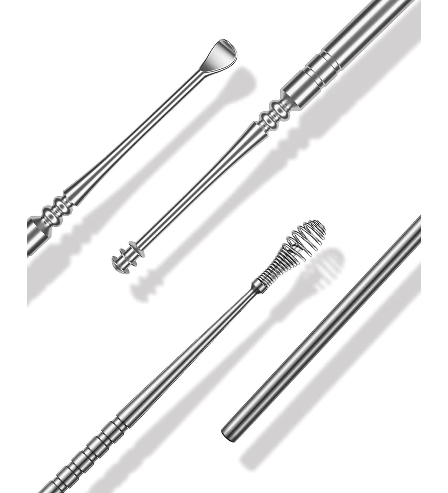 Stainless Steel Double-Ended Earwax Remover Spiral Cleaner for Kids, Adults & Seniors - Buy Online on GoSupps.com