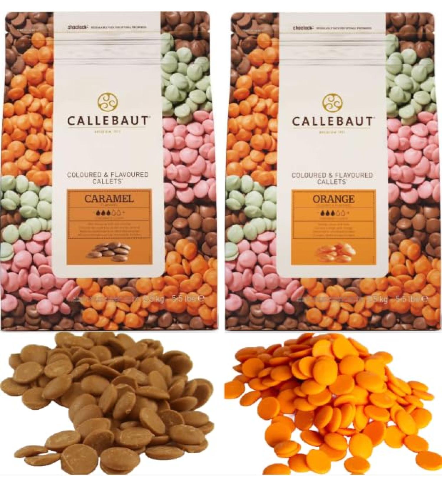 Callebaut flavoured callets BUNDLE - Orange Caramel - 2 x 2.5kg - Buy Online on GoSupps.com