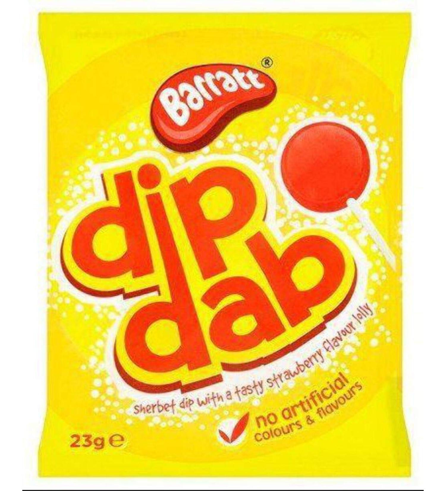 Barratt Sherbert DIB Dab Strawberry Lolly 23g