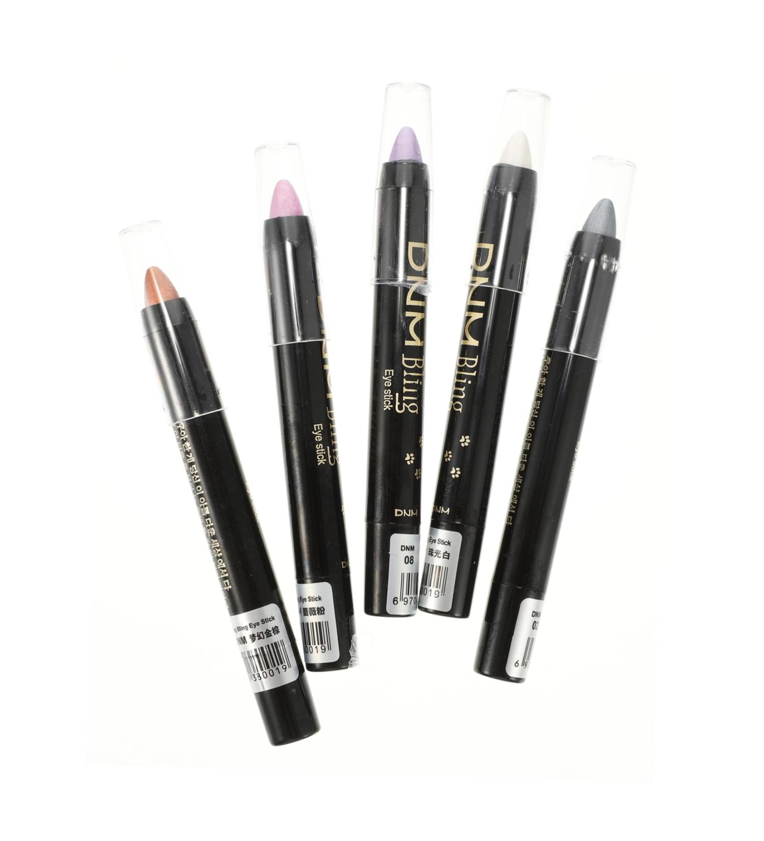 Mikinona 5pcs Pearlescent Eyeshadow Pencil Makeup Pen Women Cosmetics Glitter Eyeshadow Sticks Packing - Buy Online on GoSupps.com