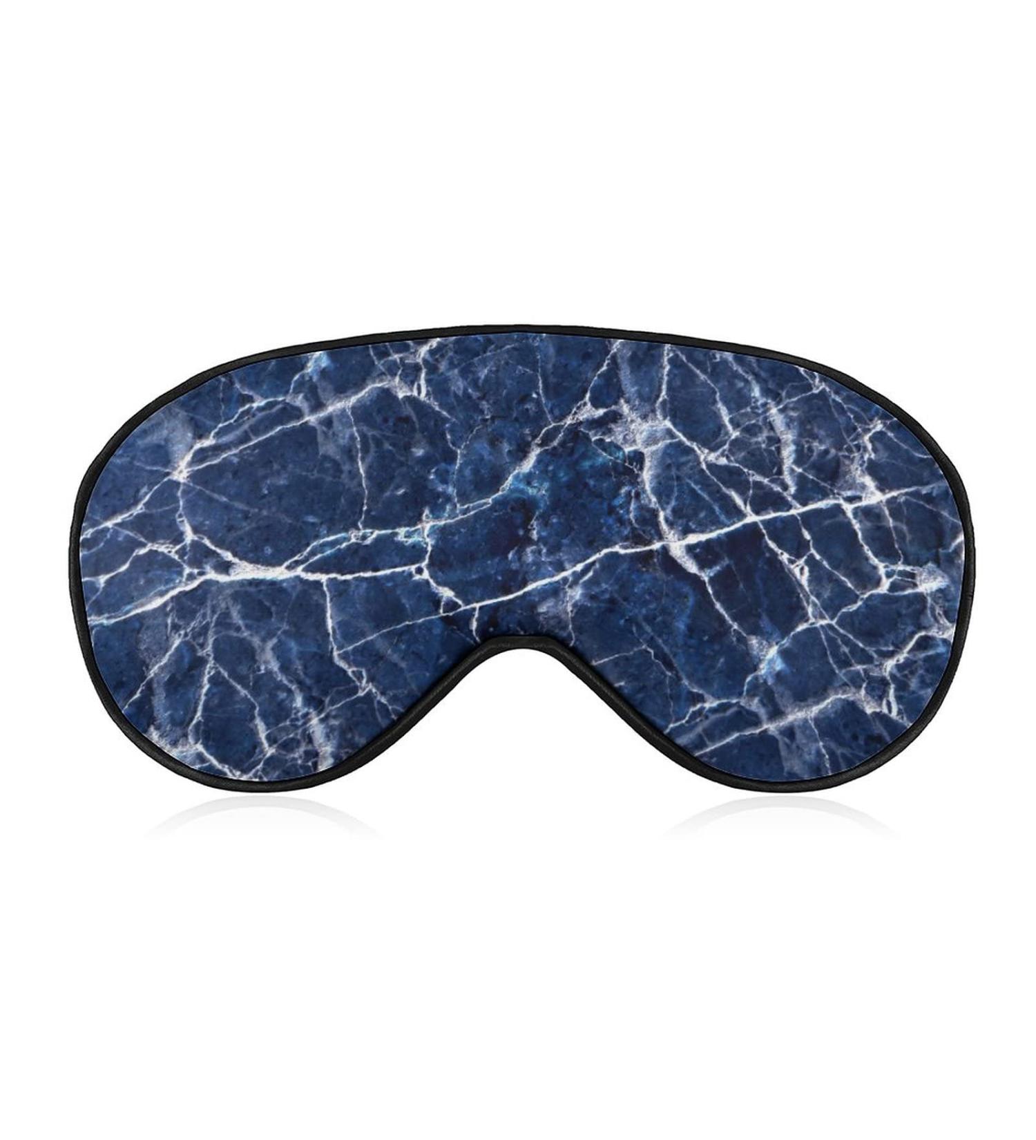 Blue Marble Texture Sleep Mask for Women - Adjustable Eye Shades with Elastic Strap - Perfect for Travel & Relaxation - Buy Online on GoSupps.com