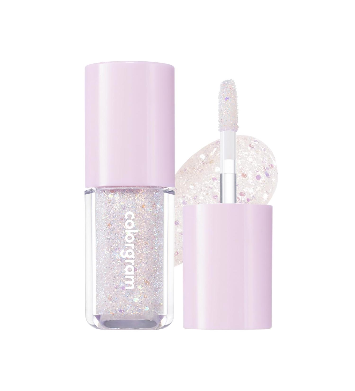 COLORGRAM Milk Bling Shadow 01 Double Star | Pigmented Liquid Glitter Eyeshadow - Long-lasting Shimmer to Matte Finish with Glittery Pearls - Buy Online on GoSupps.com